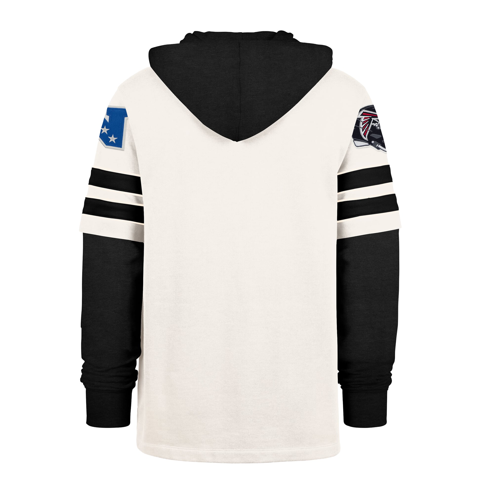 Men's '47  Cream Atlanta Falcons Split Zone Cornerback Duo Lacer Hoodie