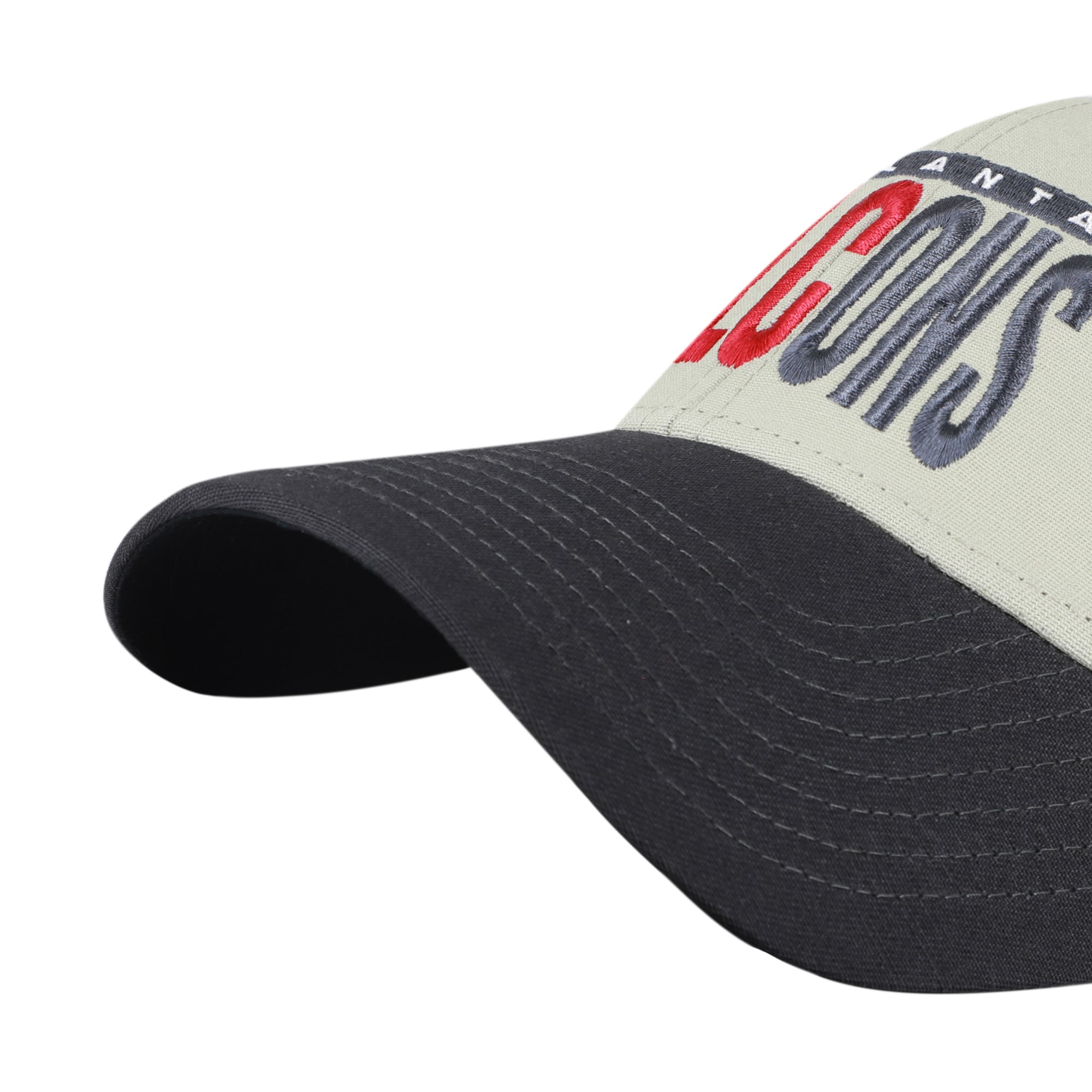 Men's '47 Gray/Black Atlanta Falcons Half Block Text MVP Adjustable Hat
