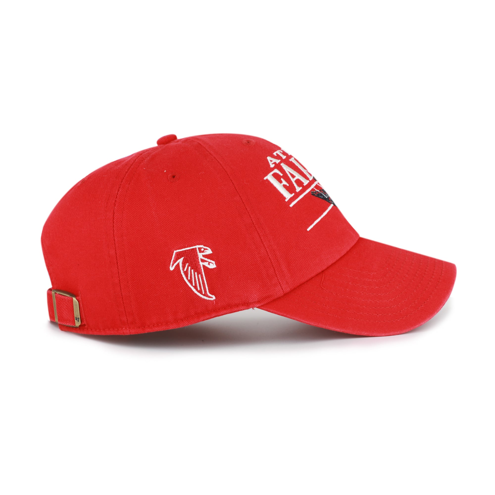 Men's '47 Red Atlanta Falcons Throwback Graphic Clean Up Adjustable Hat