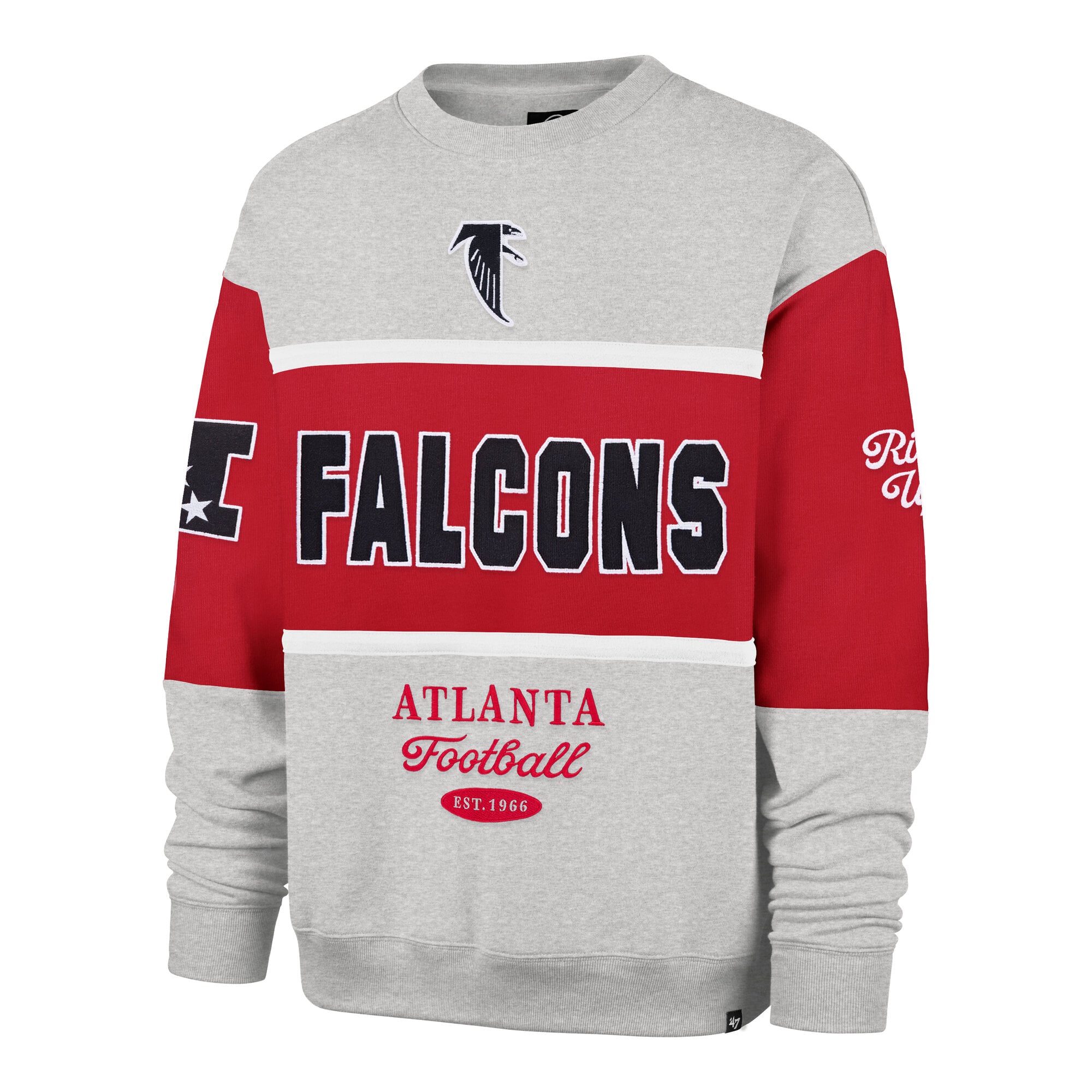 Sweat-shirt homme '47 rouge/gris chiné Atlanta Falcons Blockfield Maximalist
