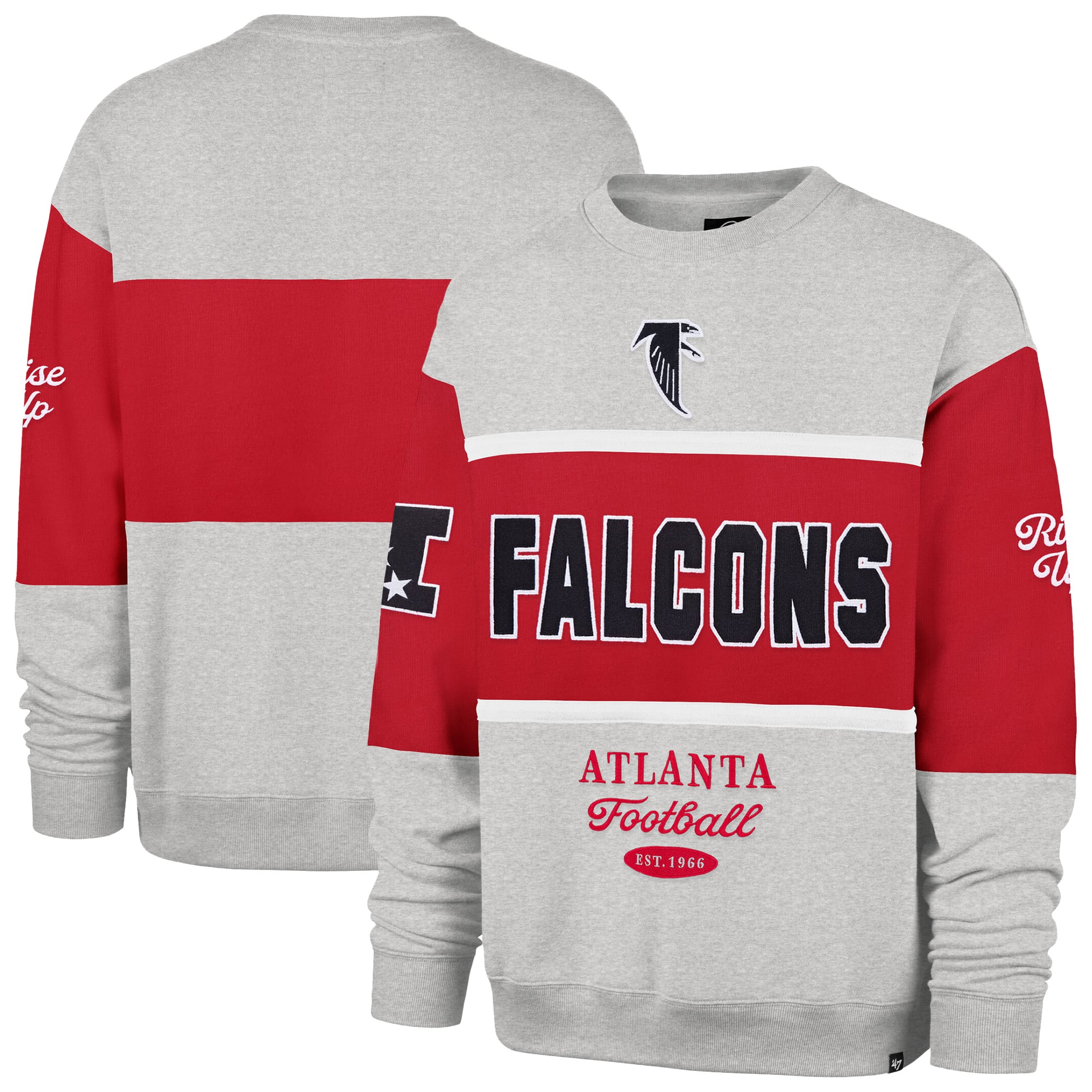 Sweat-shirt homme '47 rouge/gris chiné Atlanta Falcons Blockfield Maximalist