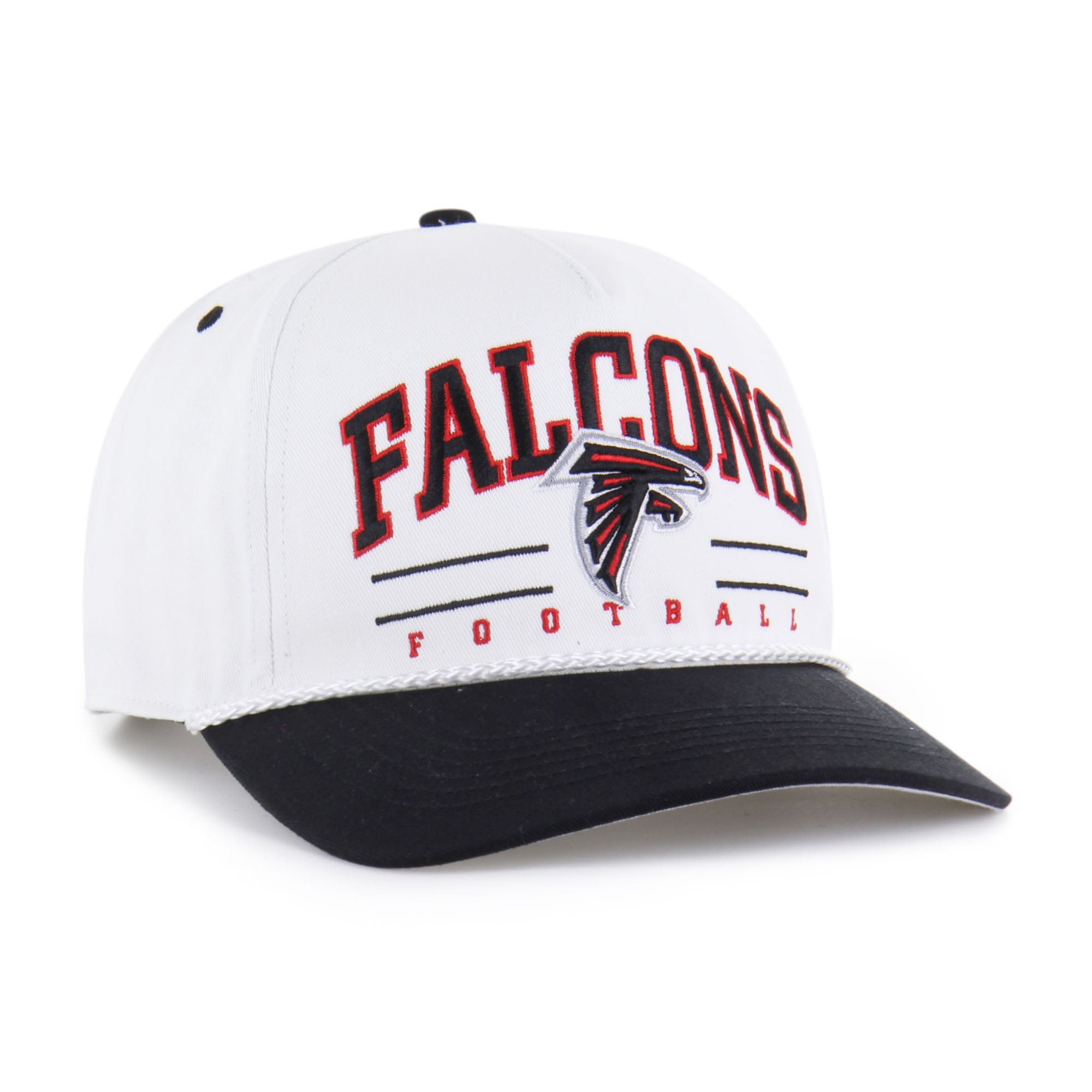 Men's '47 White/Black Atlanta Falcons Roscoe Two-Toned Hitch Adjustable Hat