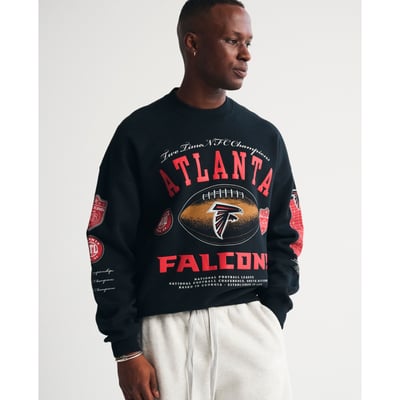 Atlanta Falcons Abercrombie & Fitch Fleece Sweatshirt - Black