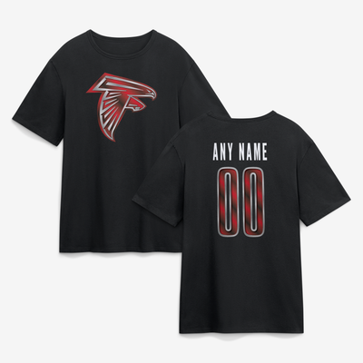Atlanta Falcons Big & Tall Forged Mascot Personalized Name & Number T-Shirt - Black