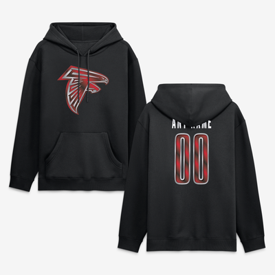 Atlanta Falcons  Forged Mascot Personalized Name & Number Hoodie - Black