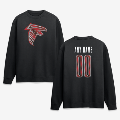 Atlanta Falcons  Forged Mascot Personalized Name & Number Sweatshirt - Black