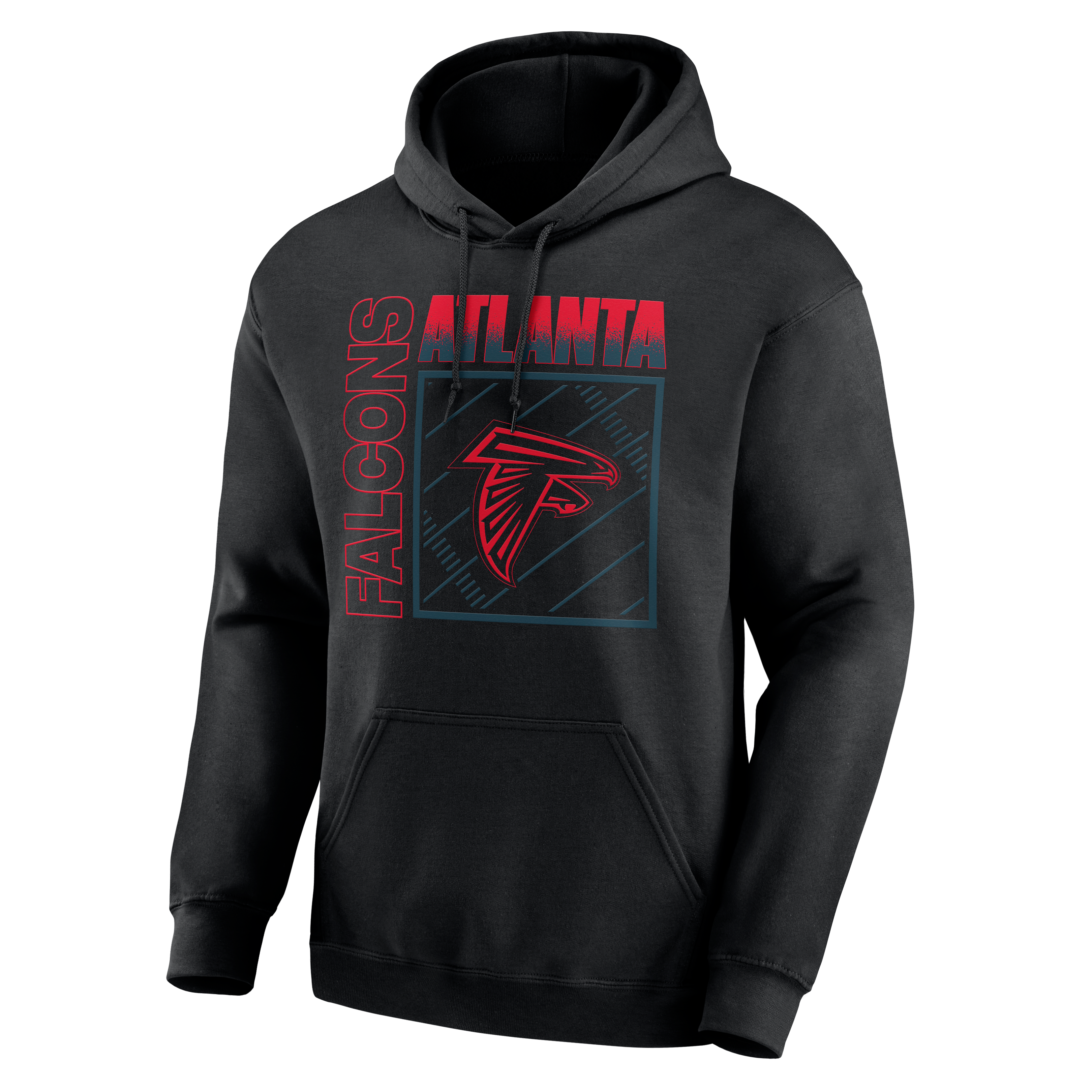 Men's Black Atlanta Falcons Home Field Pop Personalized Name & Number Hoodie