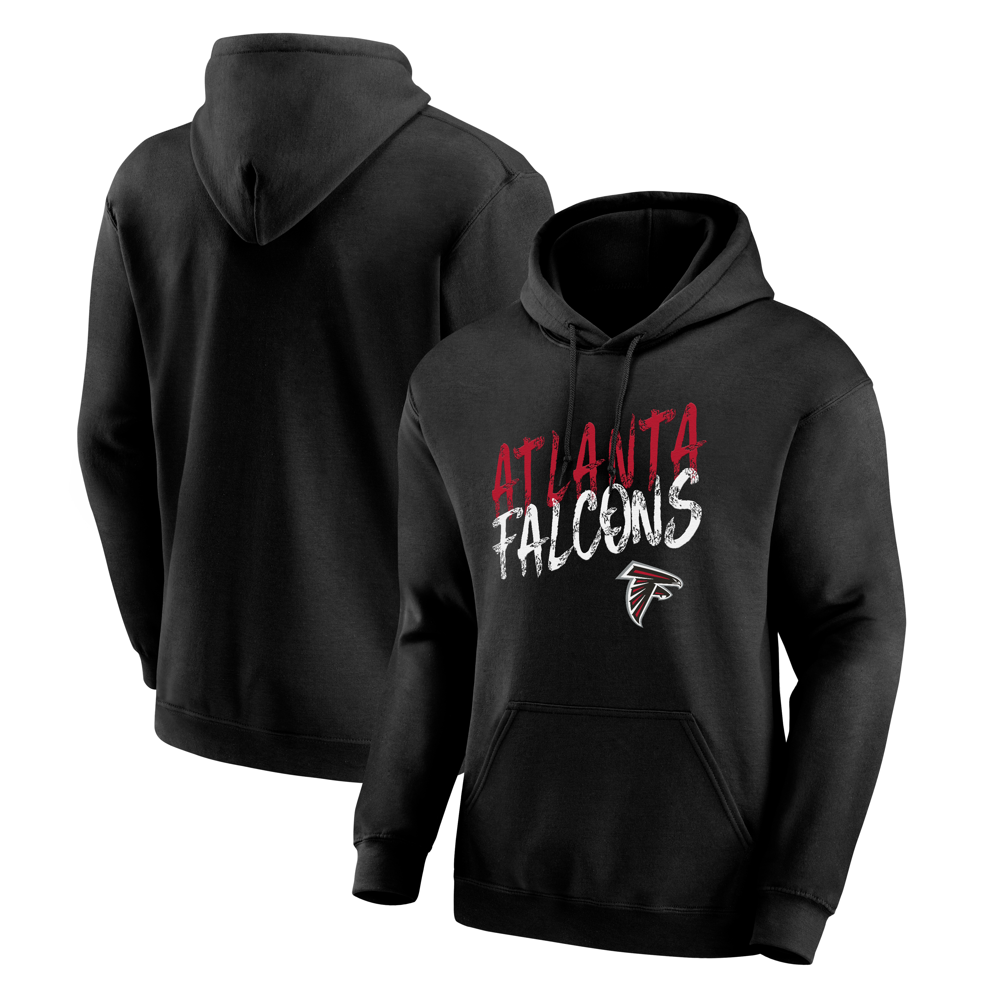 Sweat à capuche noir Atlanta Falcons Hustle pour homme
