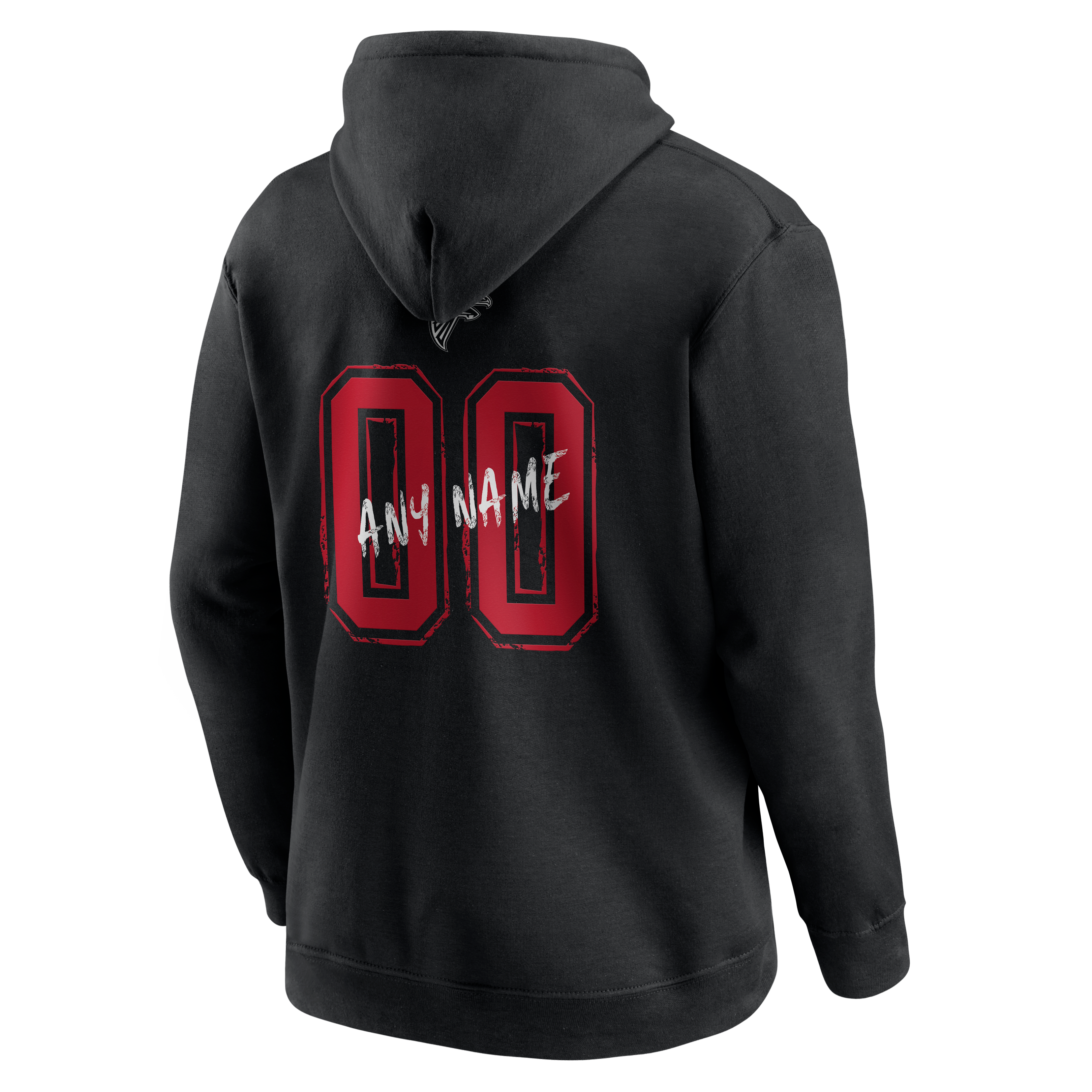 Men's Black Atlanta Falcons Hustle Personalized Name & Number Hoodie