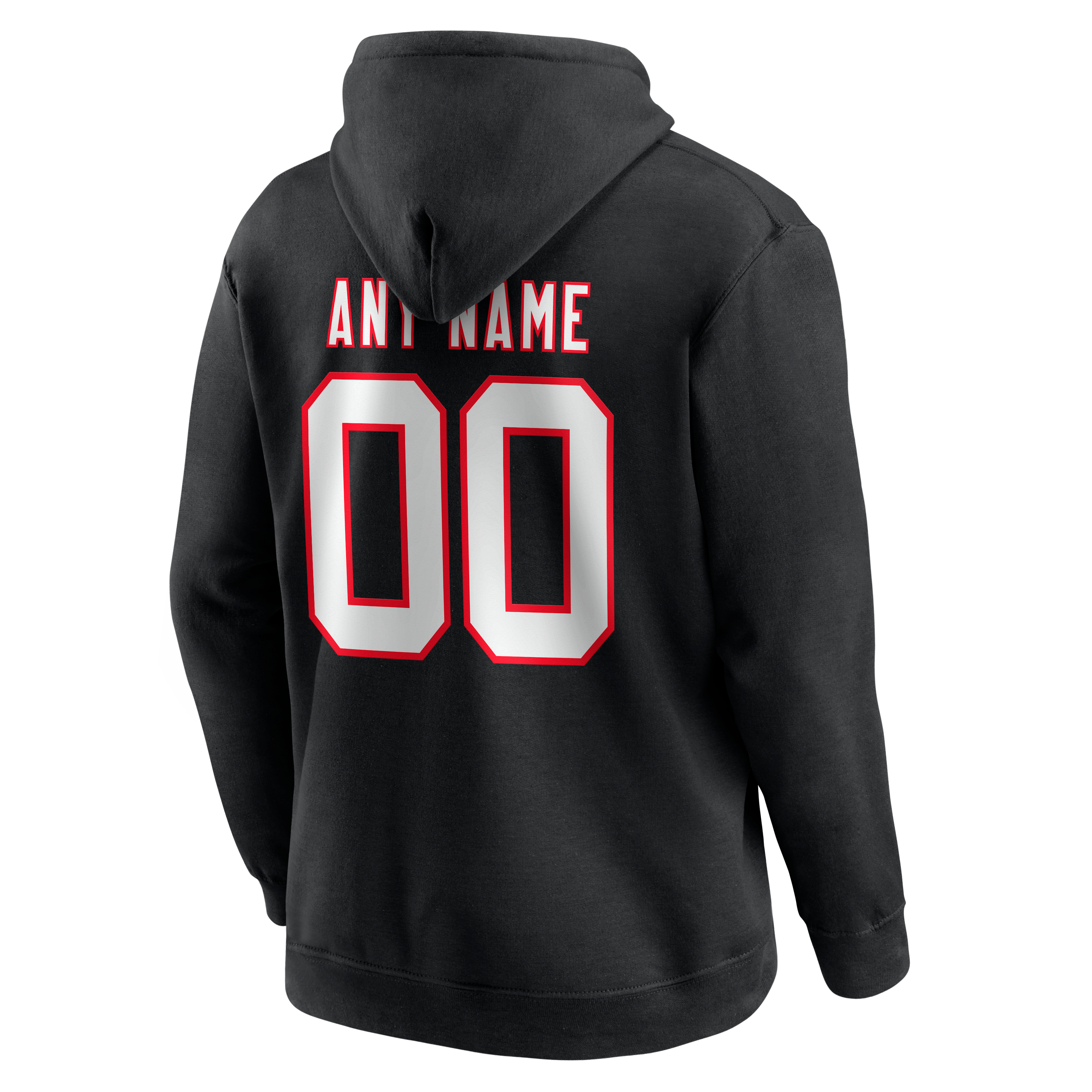 Men's Black Atlanta Falcons Team Authentic Classic Personalized Name & Number Hoodie
