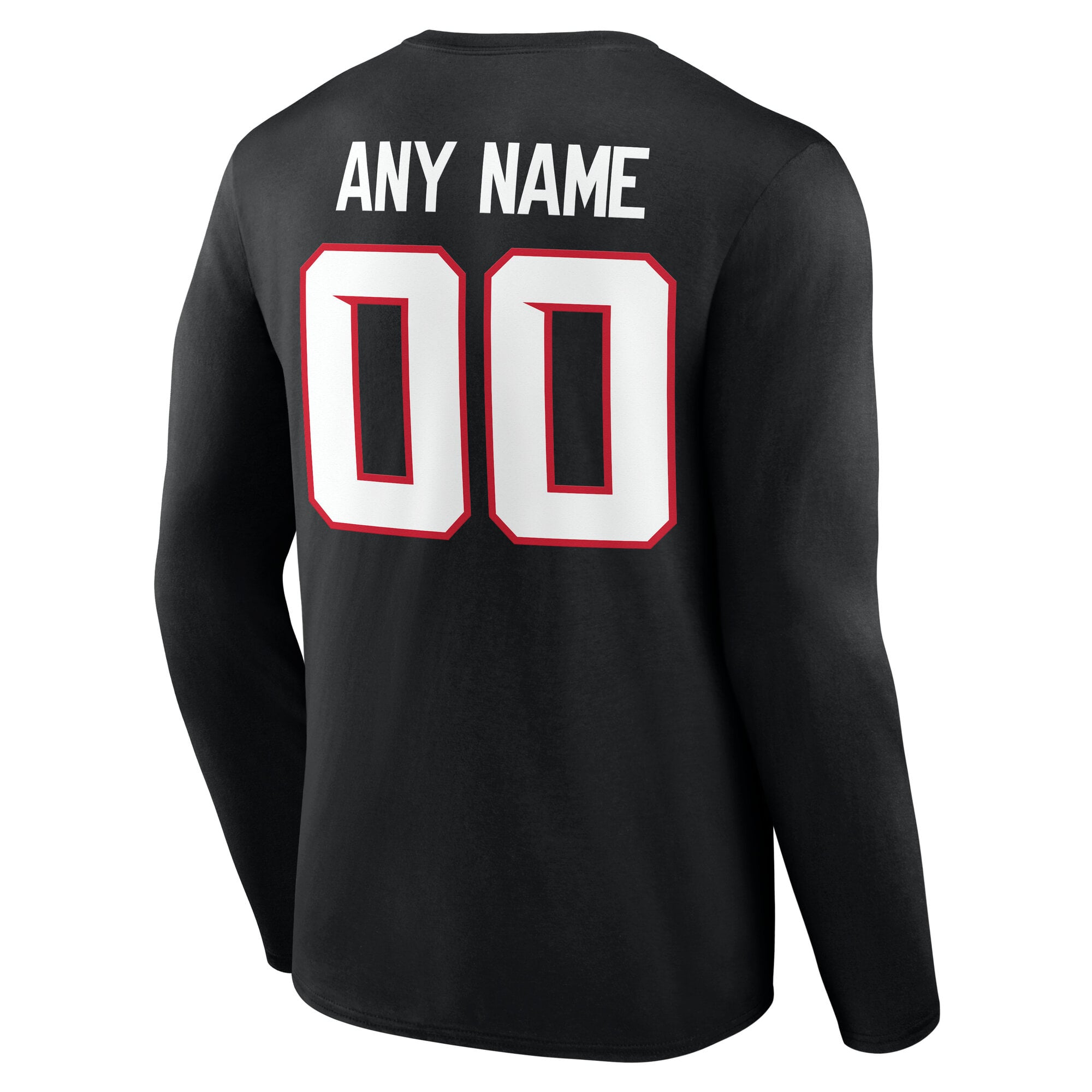 Men's Atlanta Falcons Team Authentic Personalized Name & Number Long Sleeve T-Shirt
