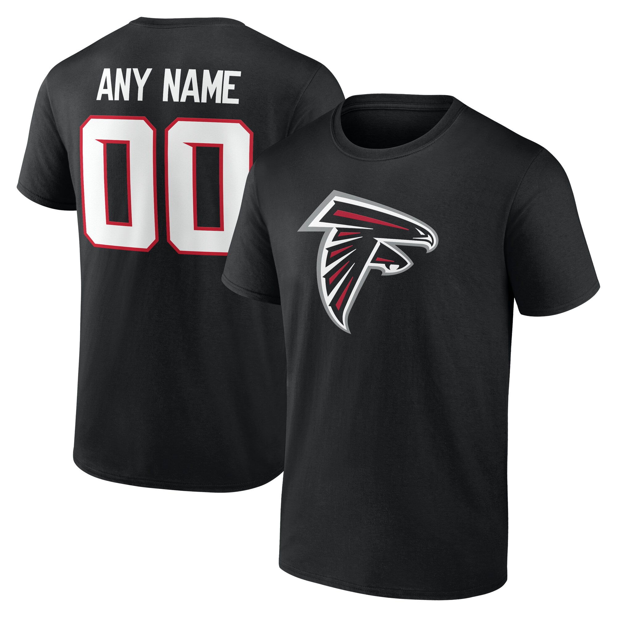 Men's Atlanta Falcons Team Authentic Personalized Name & Number T-Shirt
