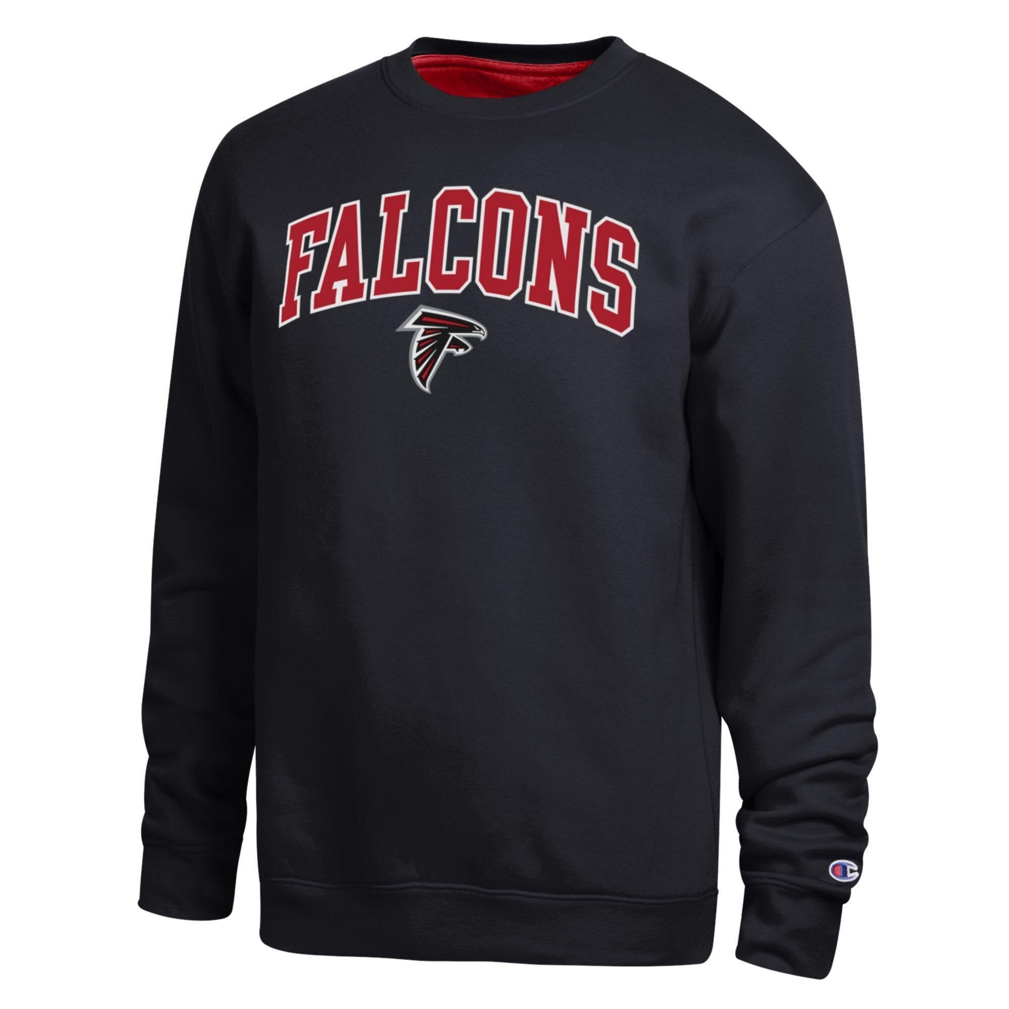 Sweat-shirt à doublure contrastée Champion noir pour homme, Atlanta Falcons
