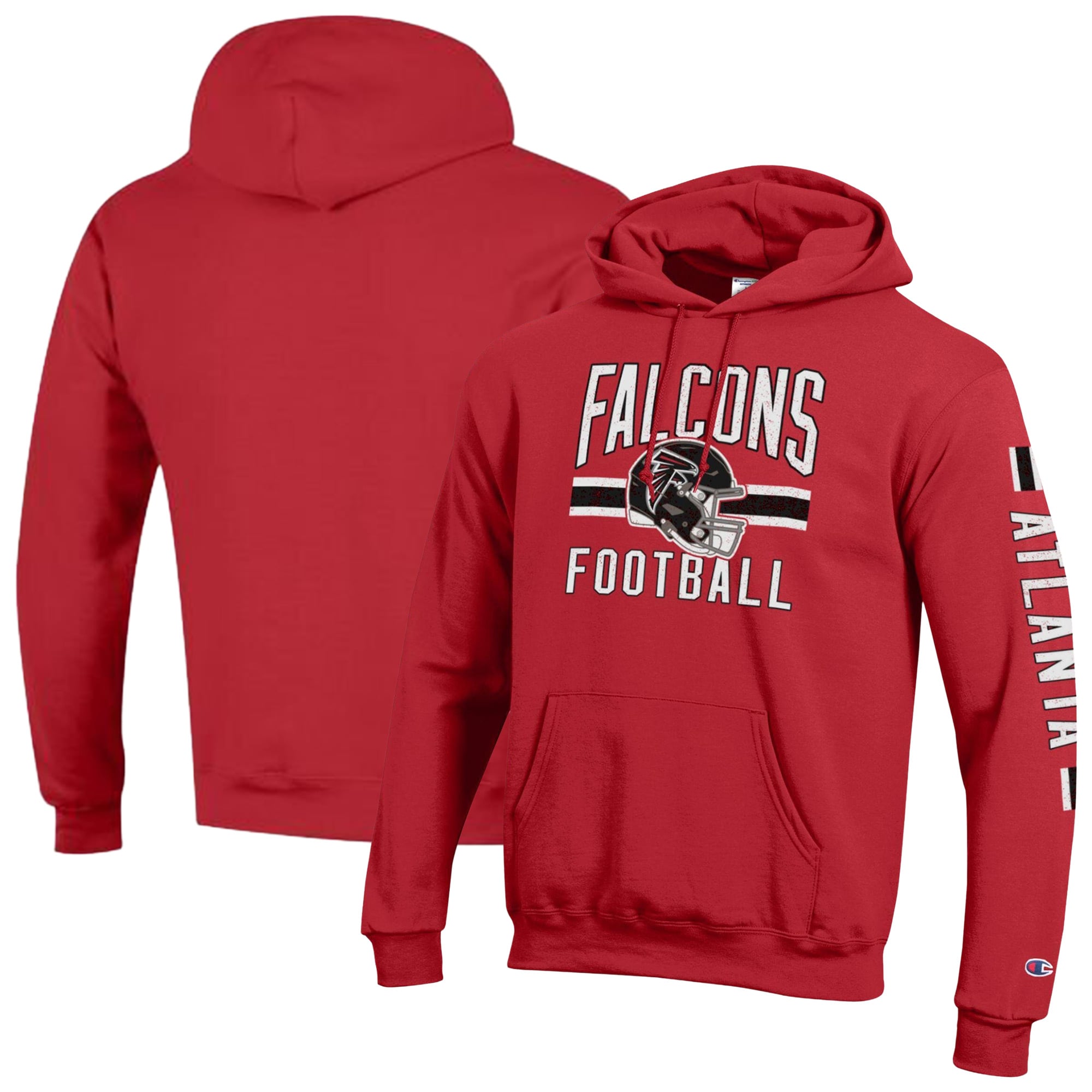 Sweat à capuche Champion rouge Atlanta Falcons Powerblend pour homme