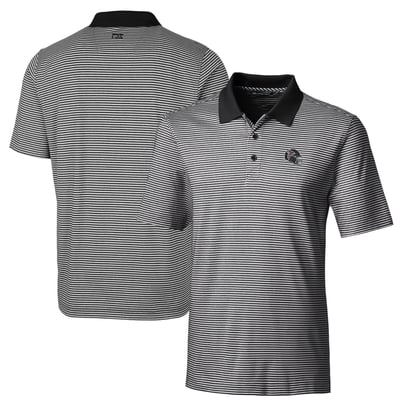  Atlanta Falcons Cutter & Buck Helmet Forge Tonal Stripe Stretch Polo - Black