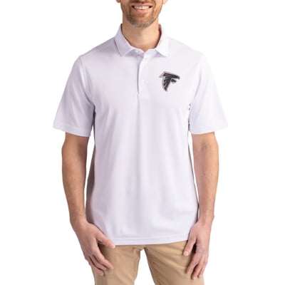 Atlanta Falcons Cutter & Buck Virtue Eco Pique Recycled Polo - White