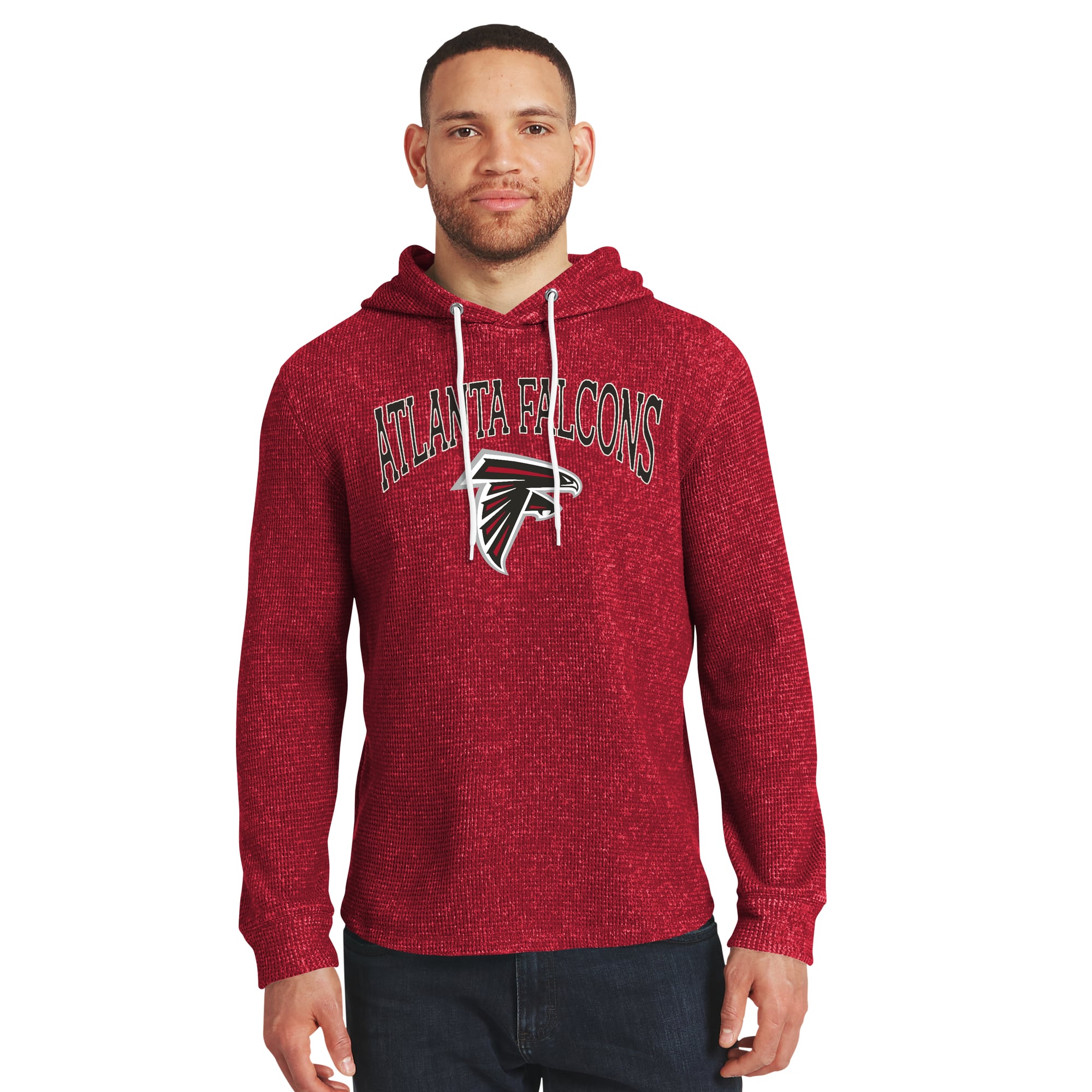 Collection Darius Rucker pour homme par Fanatics T-shirt à manches longues en maille gaufrée rouge Atlanta Falcons