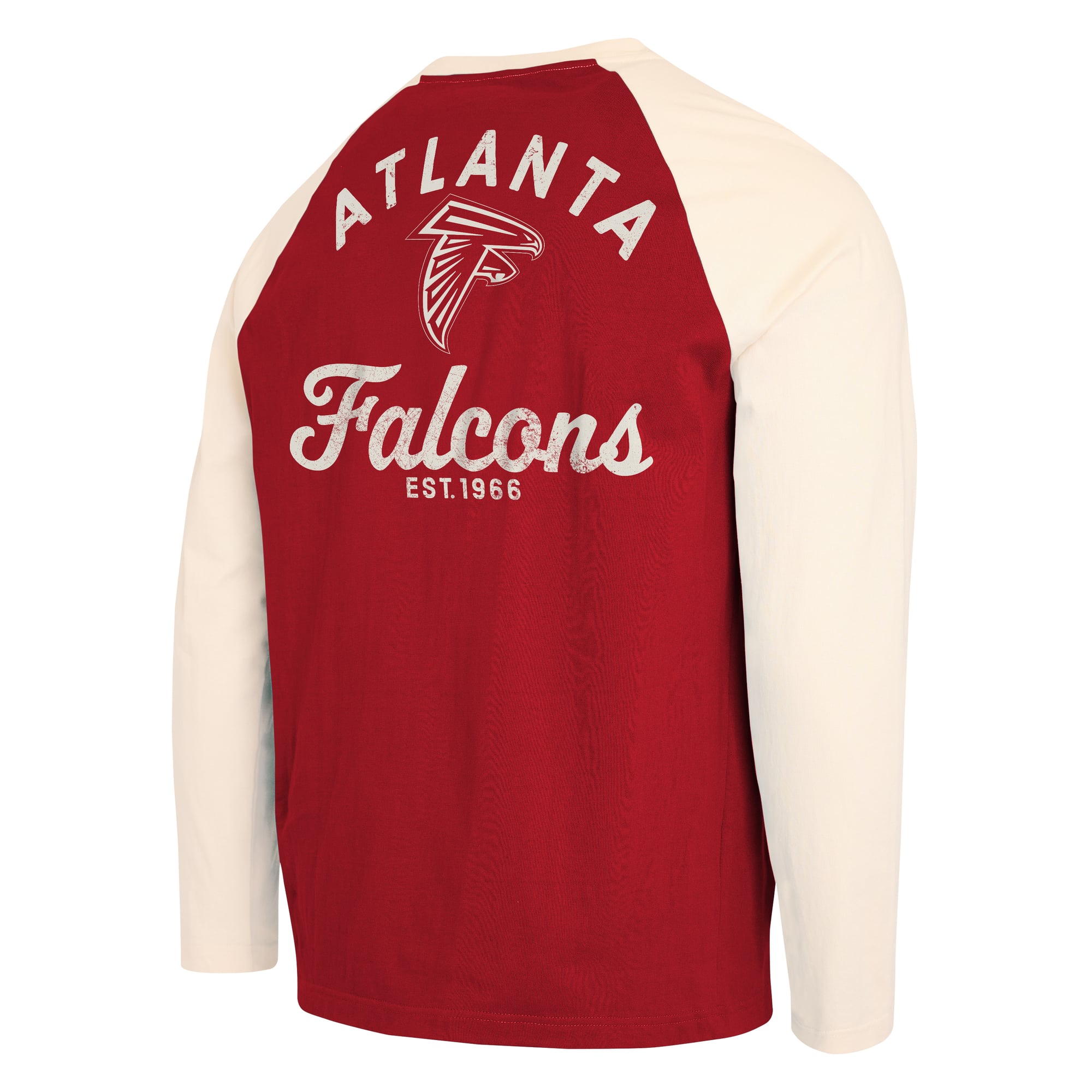 T-shirt Henley à manches longues rouge/crème Atlanta Falcons de la collection Darius Rucker pour homme par Fanatics