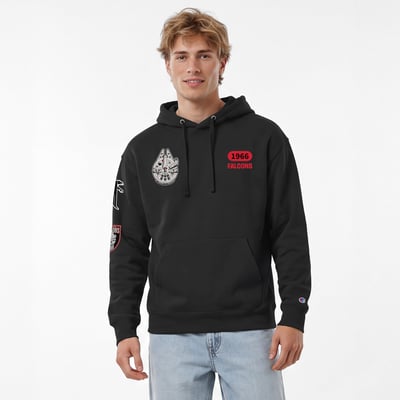 Atlanta Falcons Disney x Champion Millennium Falcon All-Star Hoodie - Black