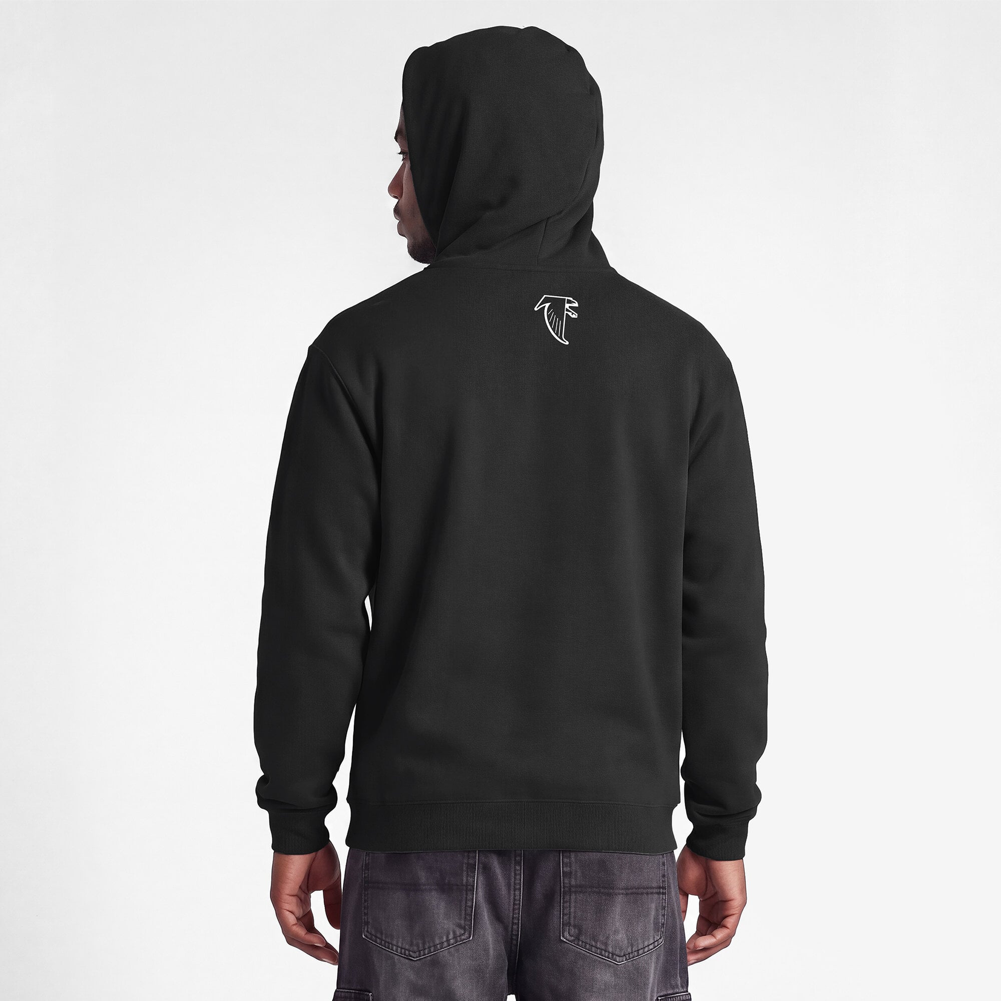 Sweat-shirt à capuche intégral noir Disney x Champion Atlanta Falcons pour homme