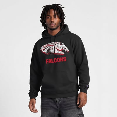  Atlanta Falcons Disney x Champion Powerblend Full Front Sweatshirt - Black