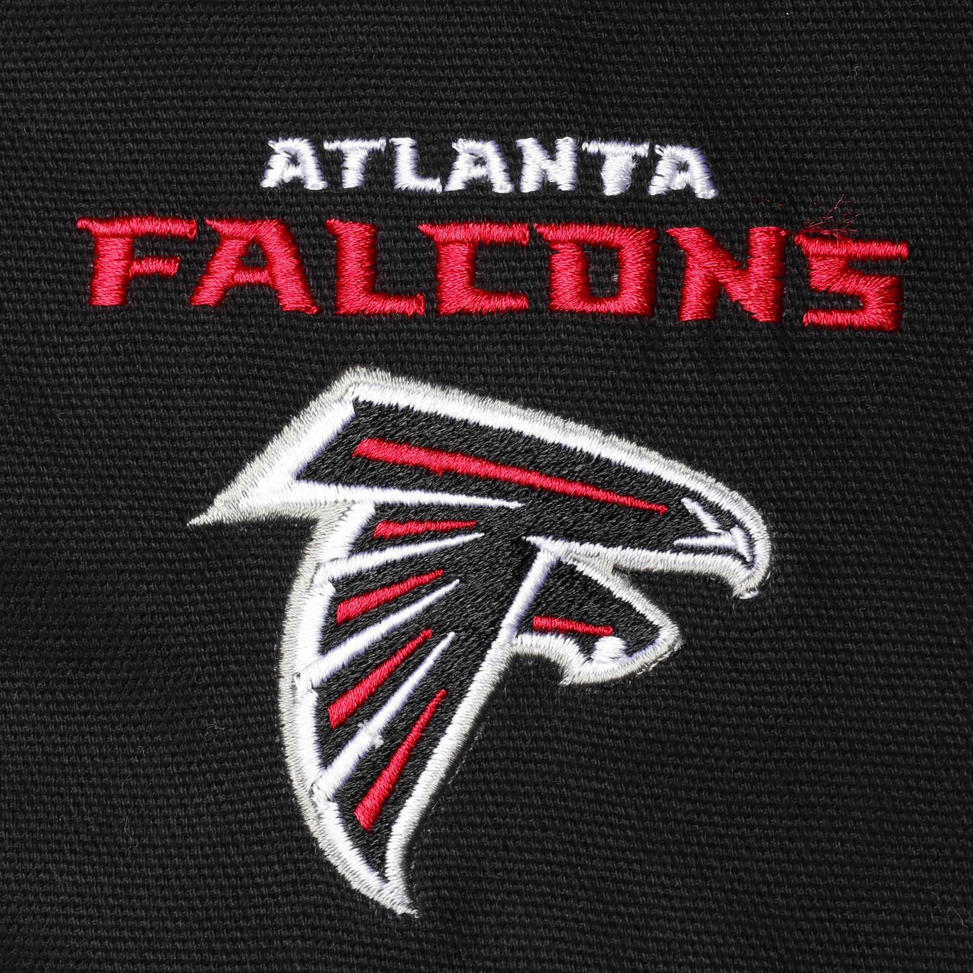 Men's Dunbrooke Black Atlanta Falcons Dakota Cotton Canvas Hooded Jacket