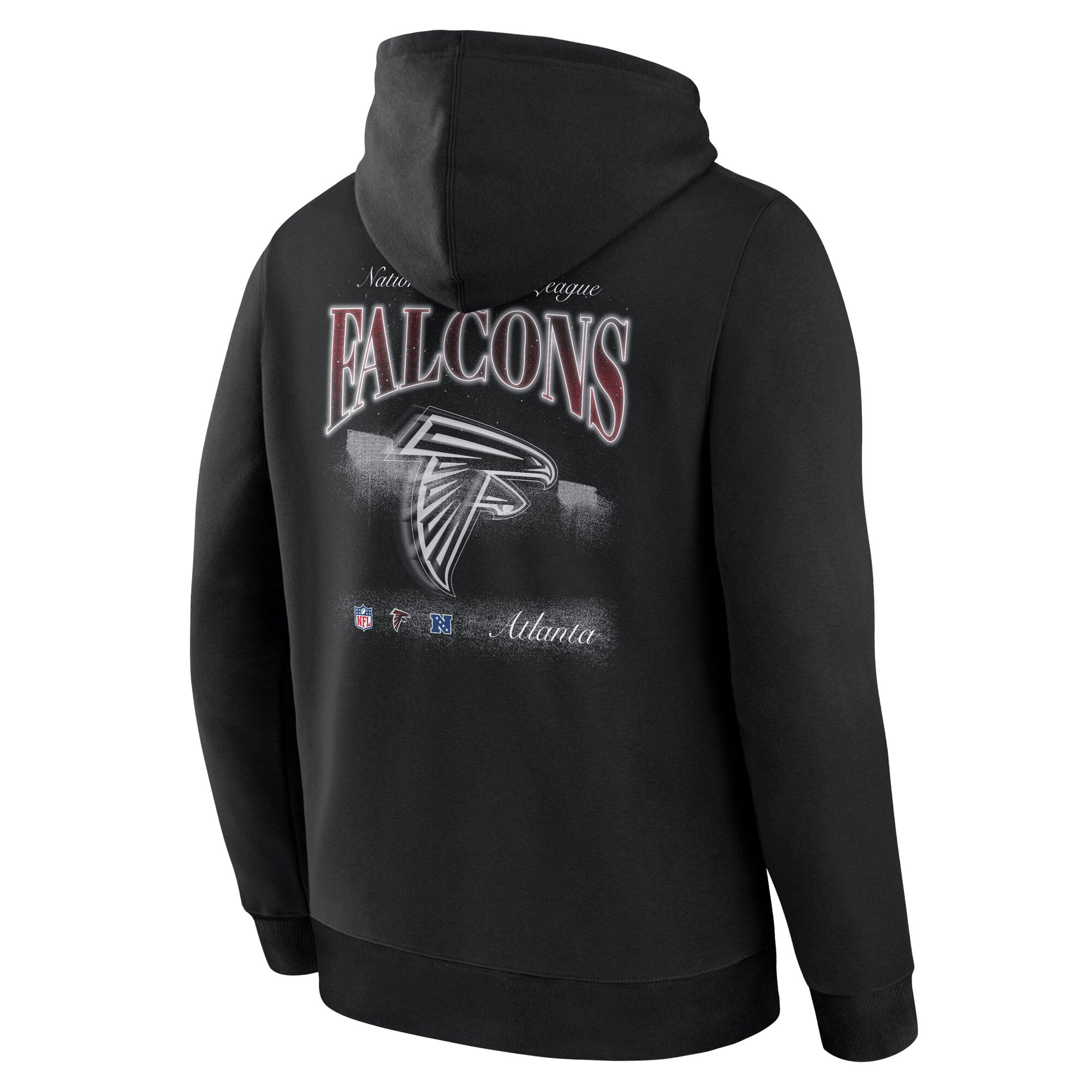 Men's Fanatics Black Atlanta Falcons Nightfall Long Sleeve Fleece Hoodie