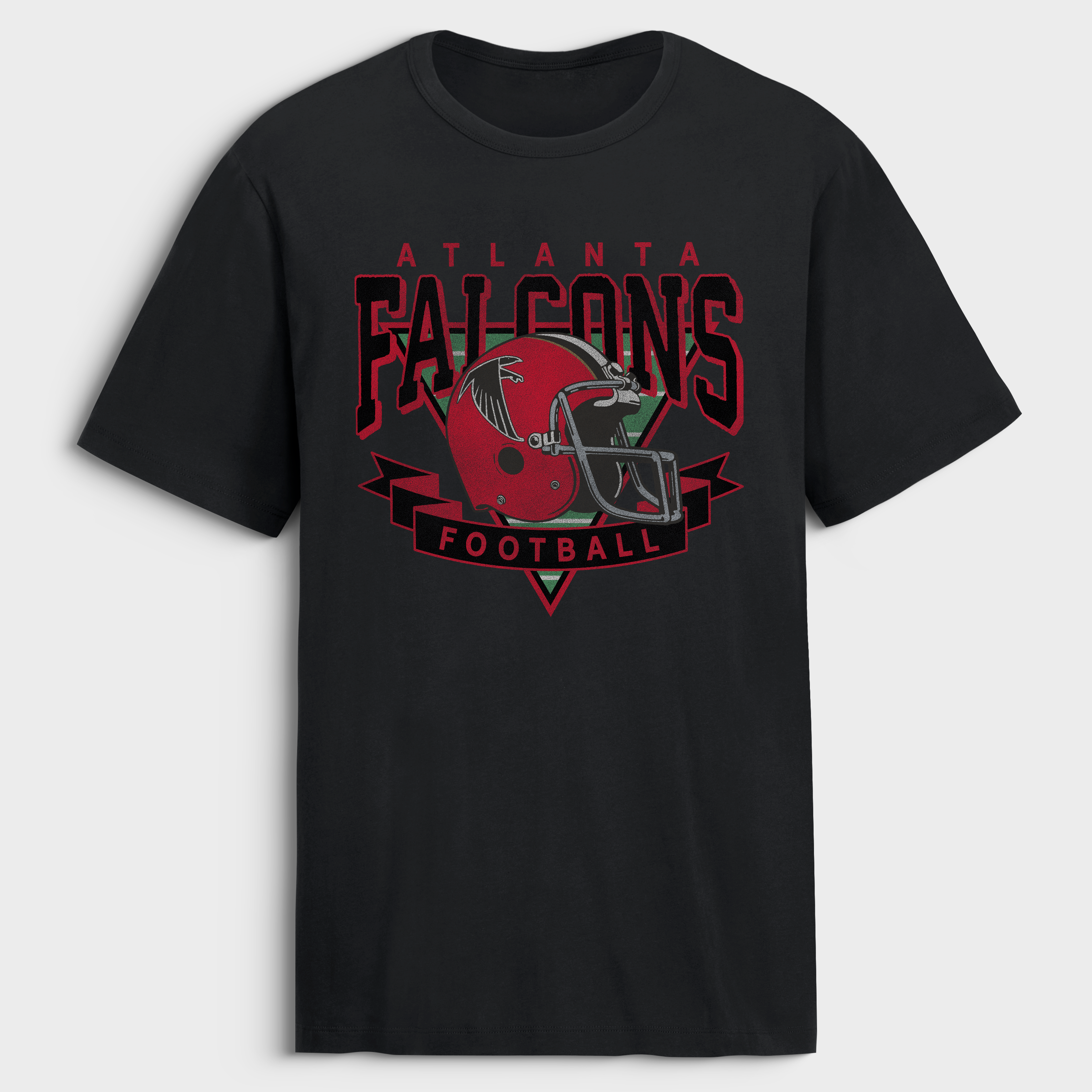 Men's Fanatics Black Atlanta Falcons Old Fashion Rushing Legacy Cotton T-Shirt