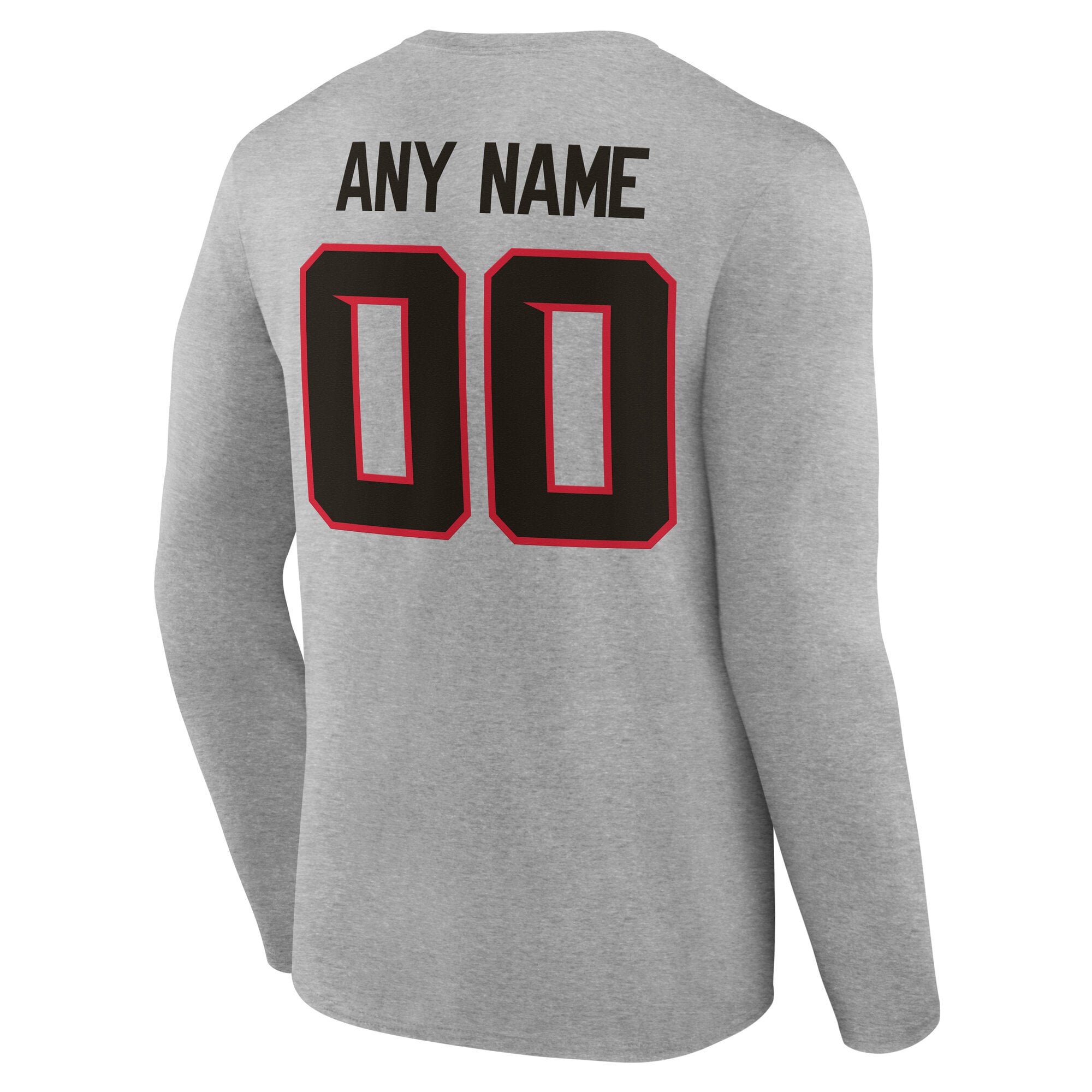 Men's Atlanta Falcons Team Authentic Personalized Name & Number Long Sleeve T-Shirt