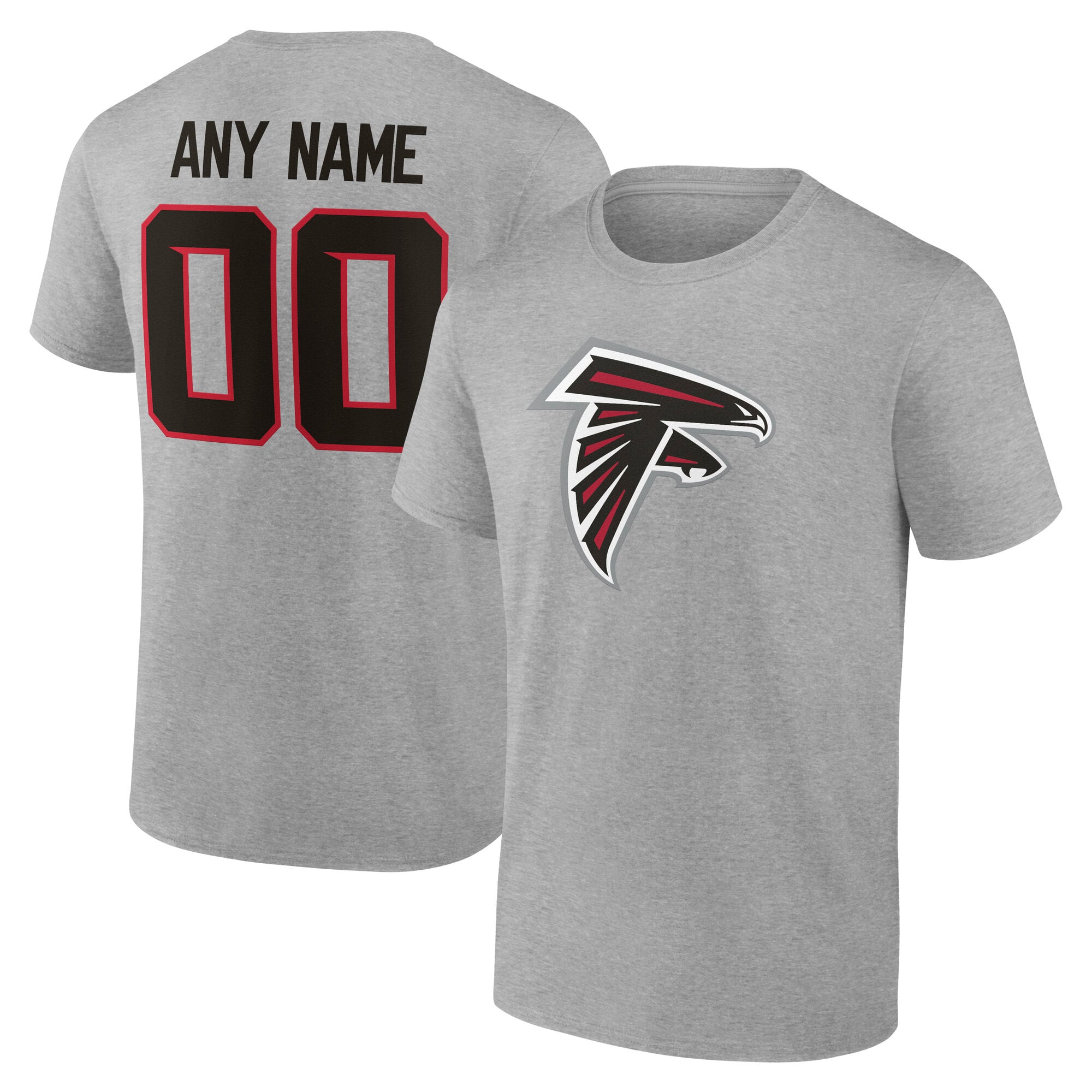 Men's Atlanta Falcons Team Authentic Personalized Name & Number T-Shirt