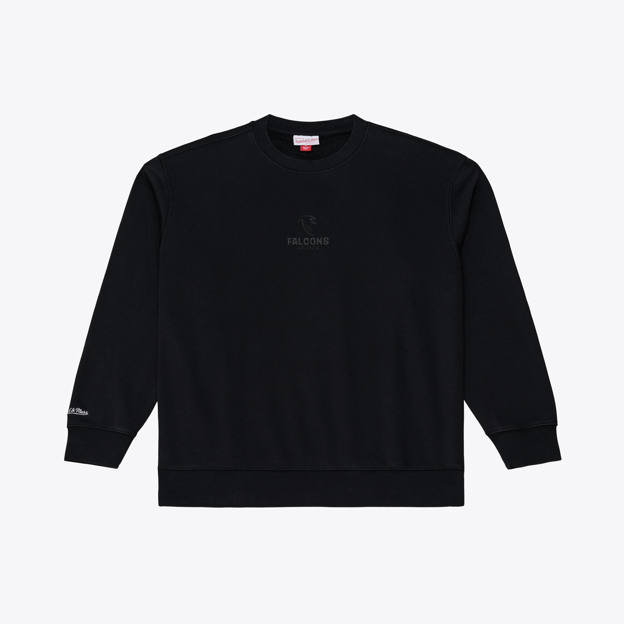 Sweat-shirt en polaire Mitchell & Ness Core Essentials Micro Logo Noir Atlanta Falcons pour homme