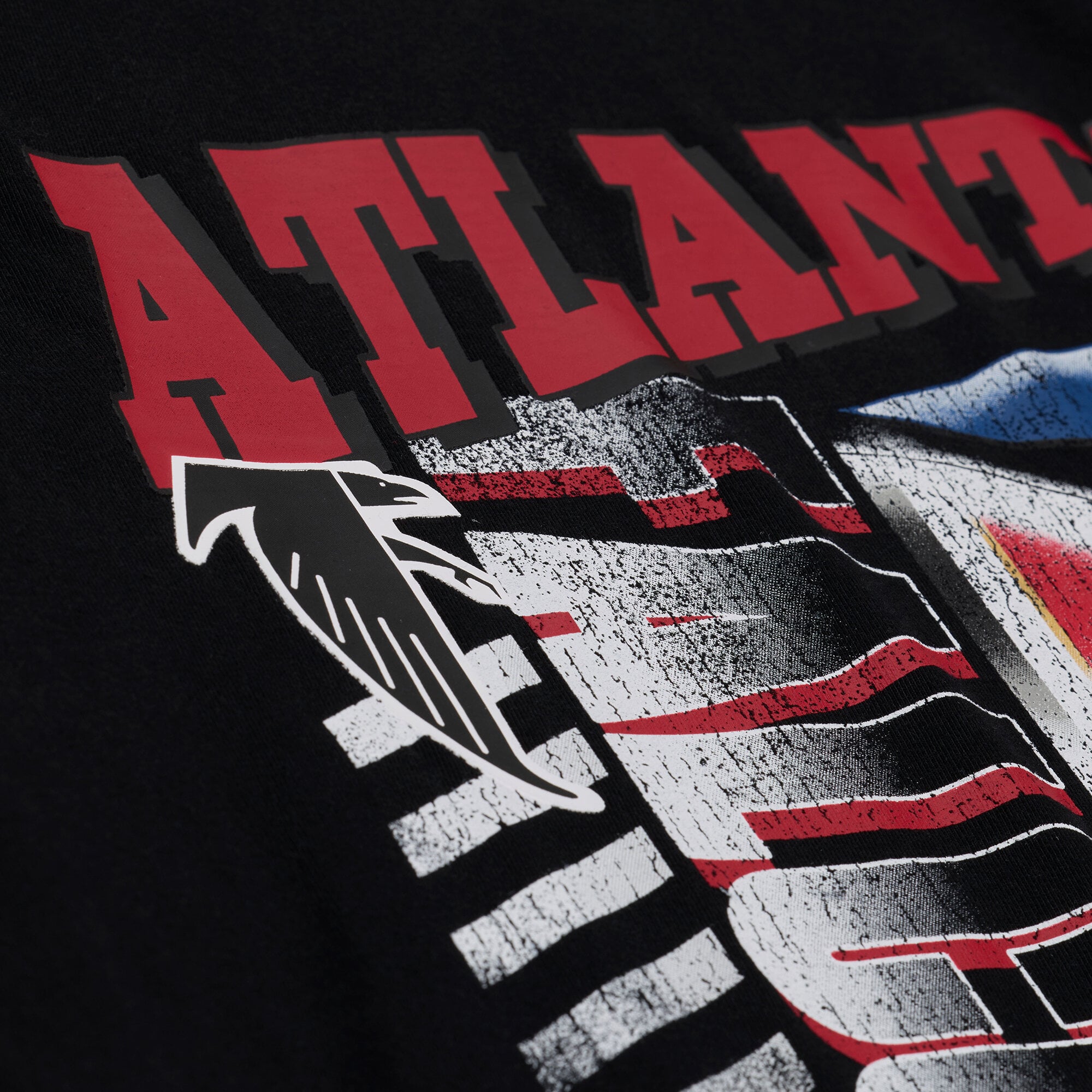 T-shirt graphique noir Mitchell & Ness Atlanta Falcons Core Essentials Street pour homme