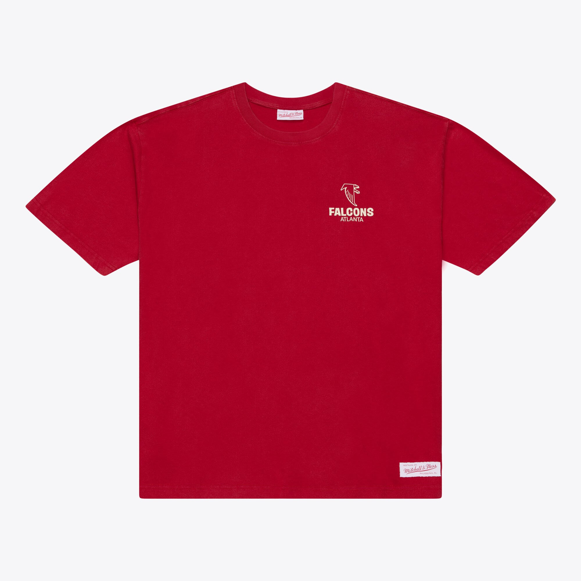 Men's Mitchell & Ness Red Atlanta Falcons Core Essentials Micro Logo T-Shirt