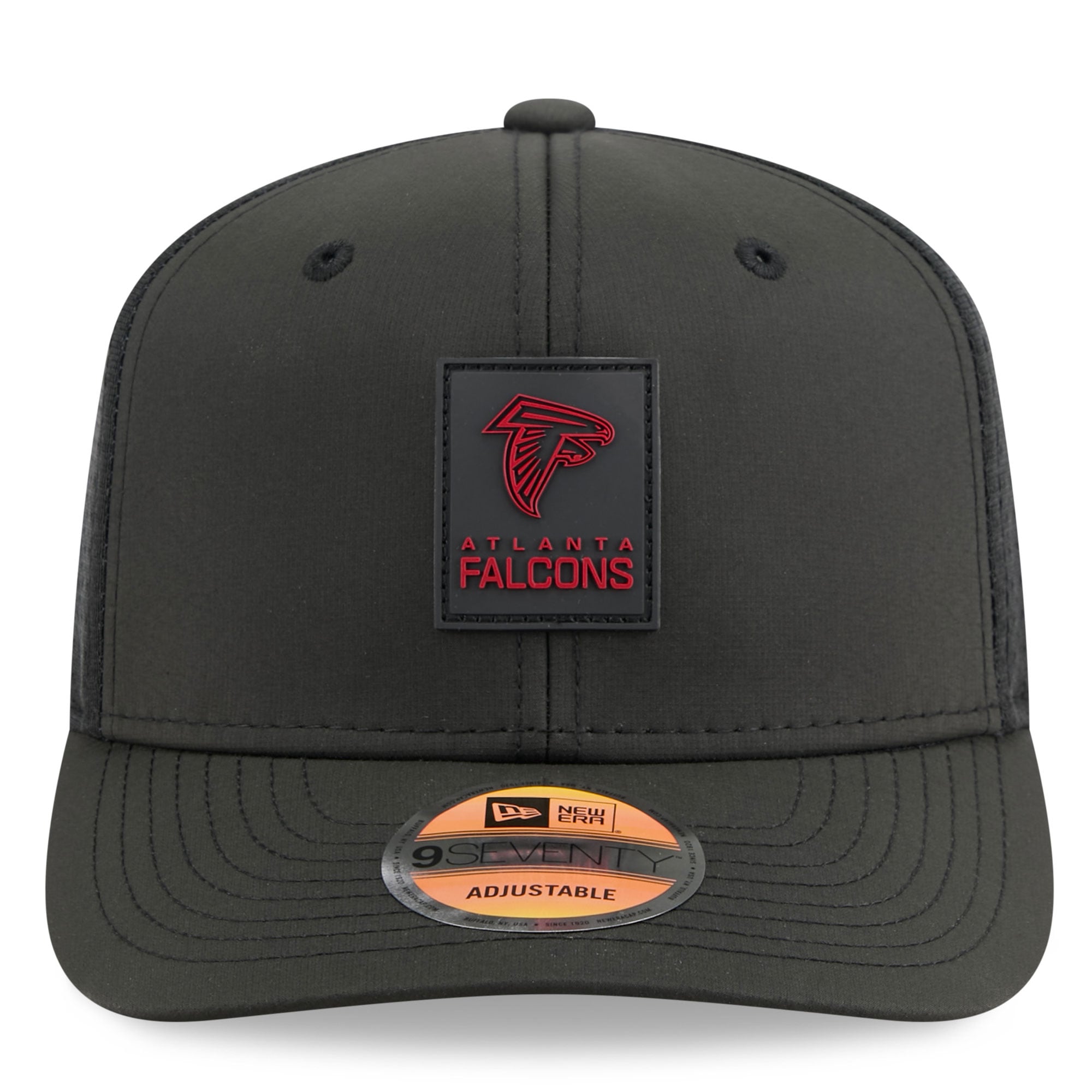 Casquette ajustable noire New Era 9SEVENTY Trucker des Falcons d'Atlanta 2025 pour homme