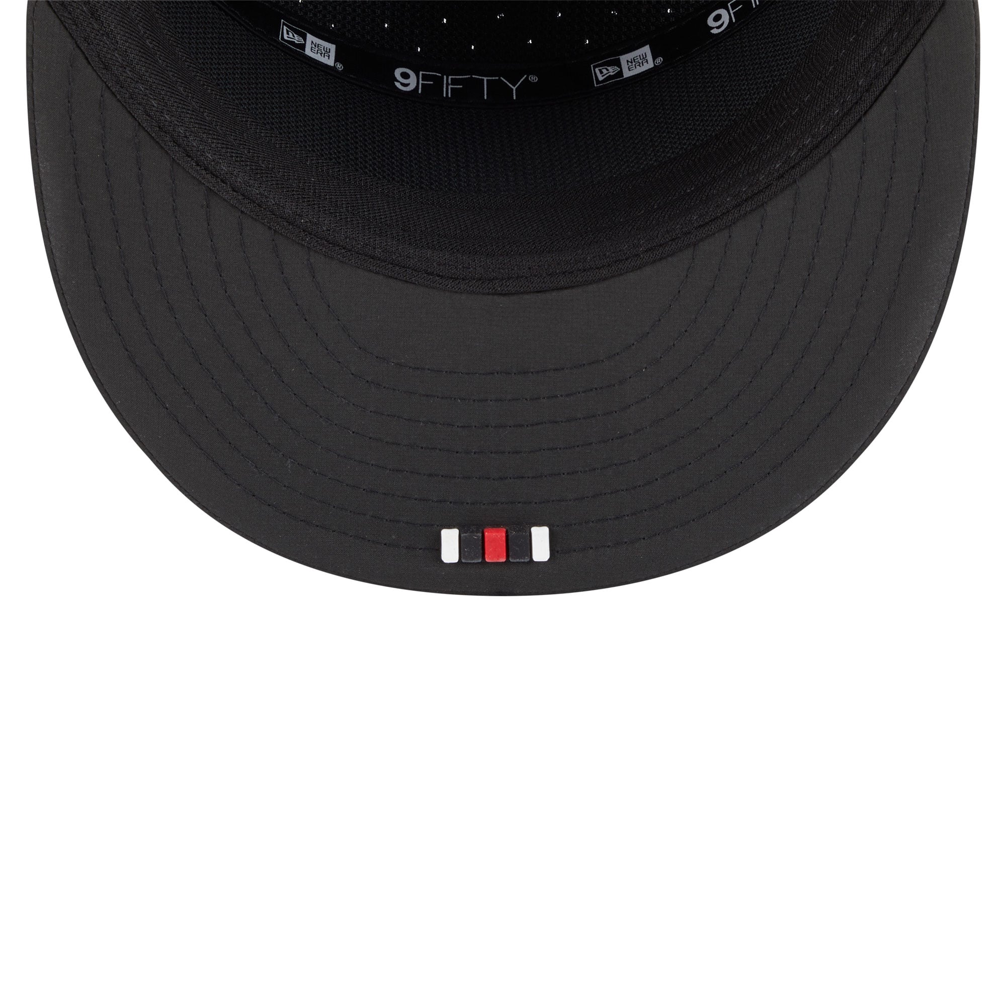 Casquette snapback 9FIFTY noire New Era pour homme, modèle Atlanta Falcons 2025, avec panneau fendu sur le côté