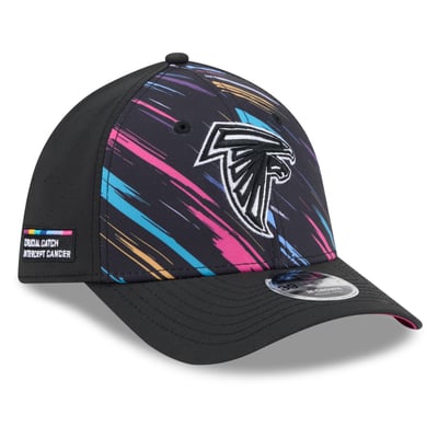 Atlanta Falcons New Era 2026 NFL Crucial Catch 39THIRTY M-Crown Stretch Hat - Black