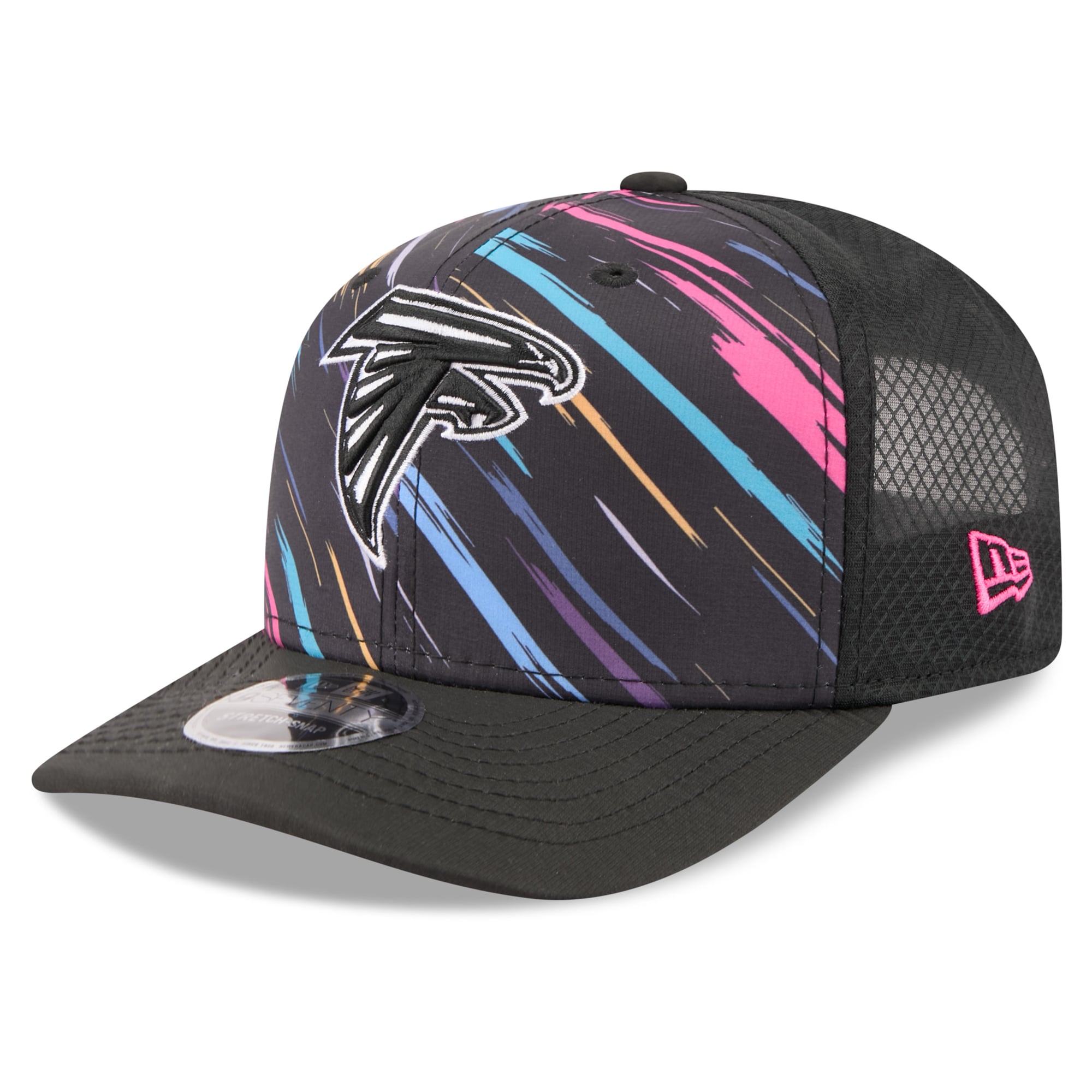 Men's New Era Black Atlanta Falcons 2026 NFL Crucial Catch 9SEVENTY Adjustable Trucker Hat