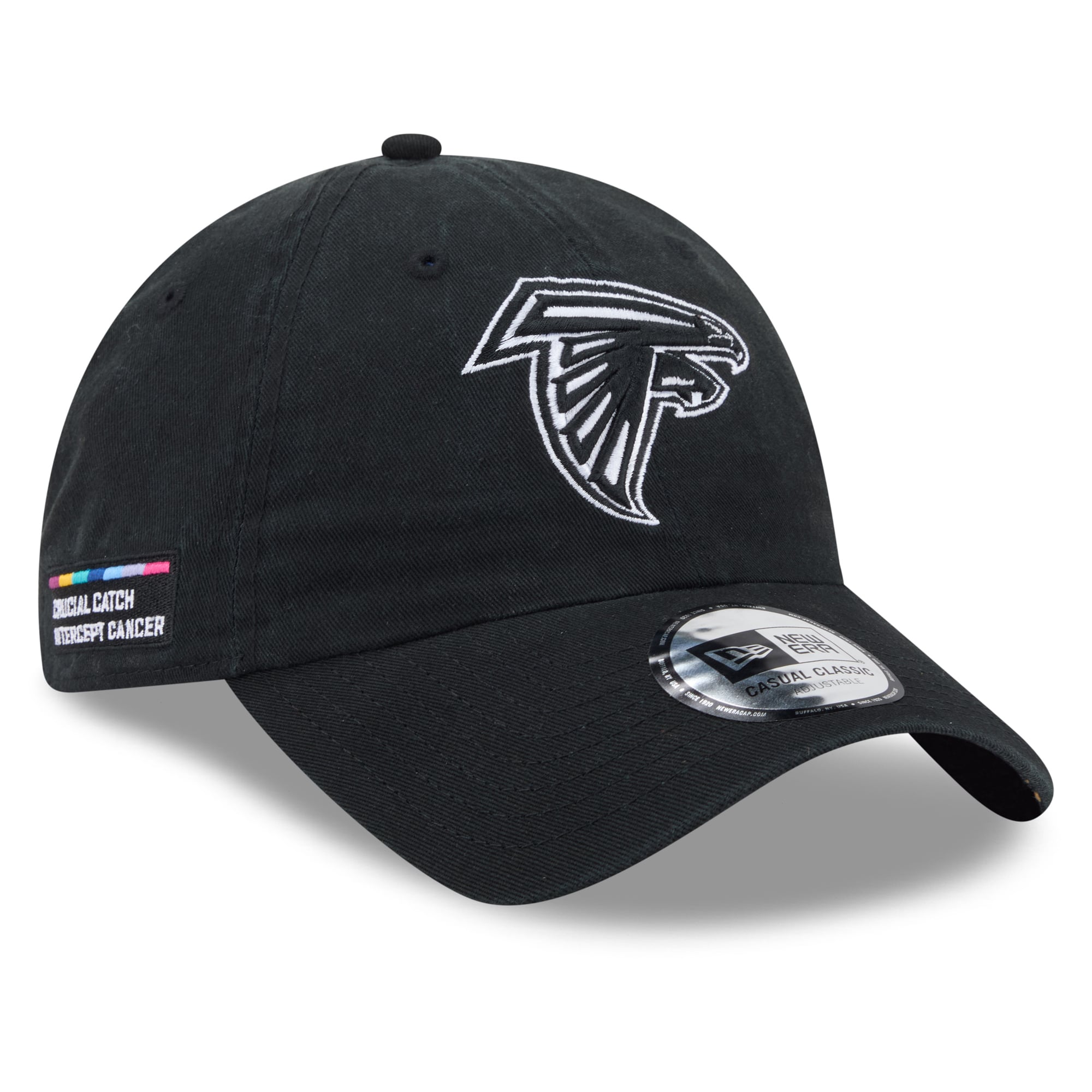 Men's New Era Black Atlanta Falcons 2026 NFL Crucial Catch Casual Classic Adjustable Hat