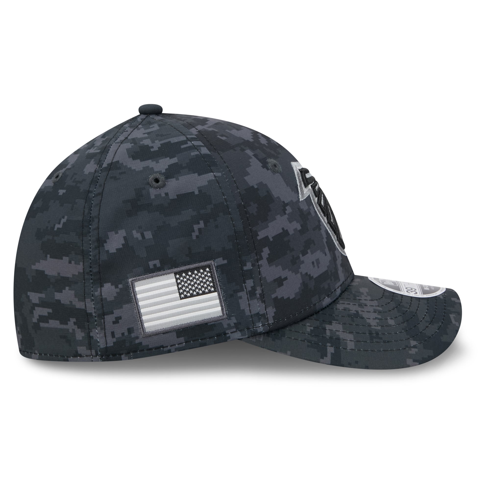 Men's New Era Black Atlanta Falcons 2026 Salute To Service 39THIRTY M-Crown Stretch Hat