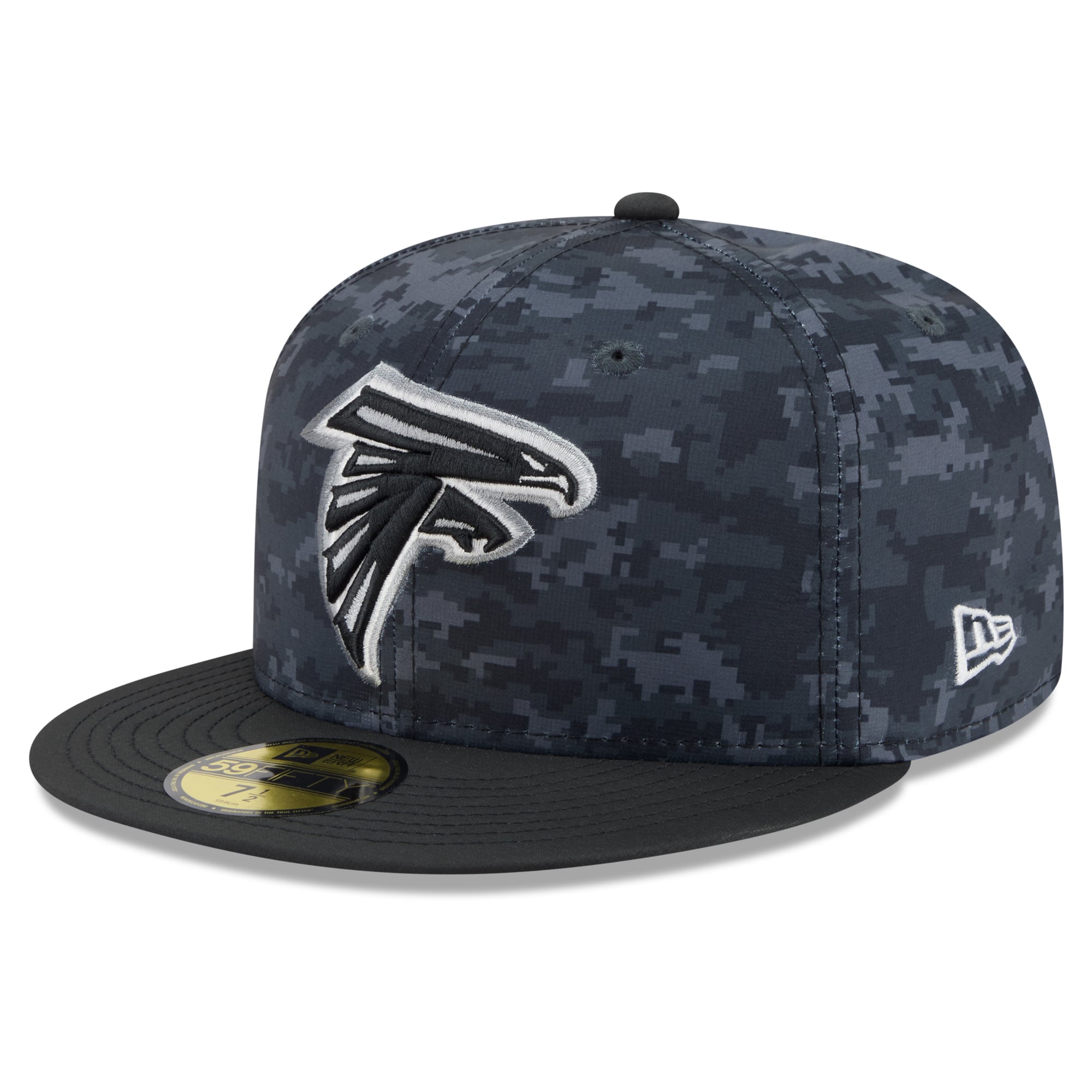 Men's New Era Black Atlanta Falcons 2026 Salute To Service 59FIFTY Fitted Hat