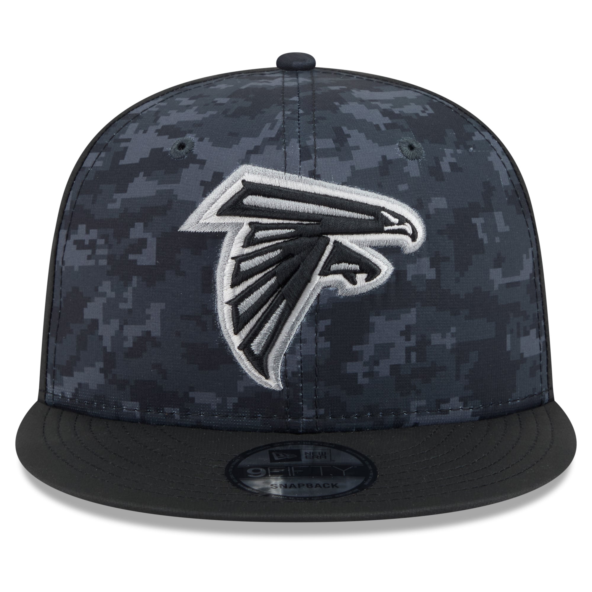 Casquette snapback New Era noire Atlanta Falcons 2026 Salute To Service 9FIFTY pour homme