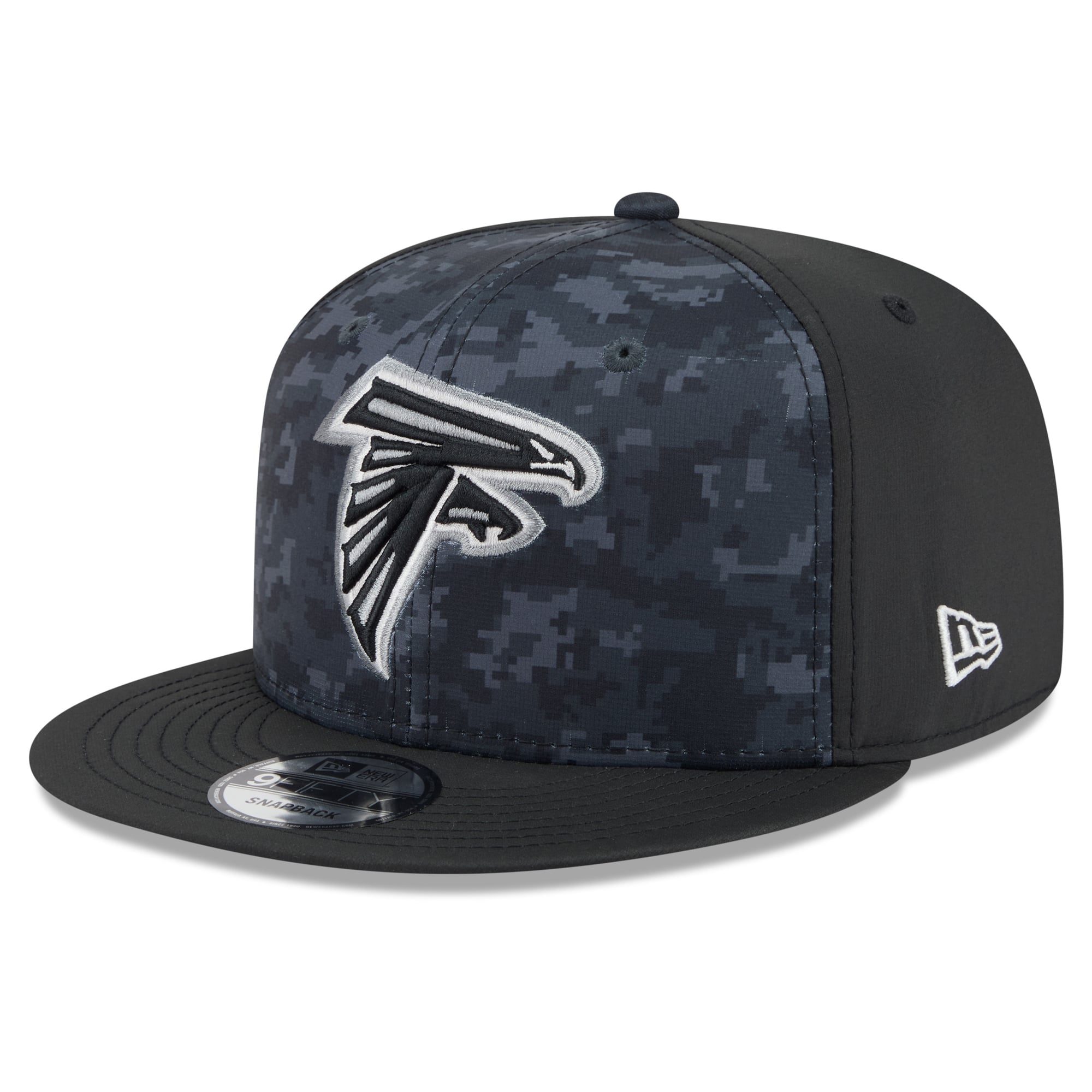 Casquette snapback New Era noire Atlanta Falcons 2026 Salute To Service 9FIFTY pour homme