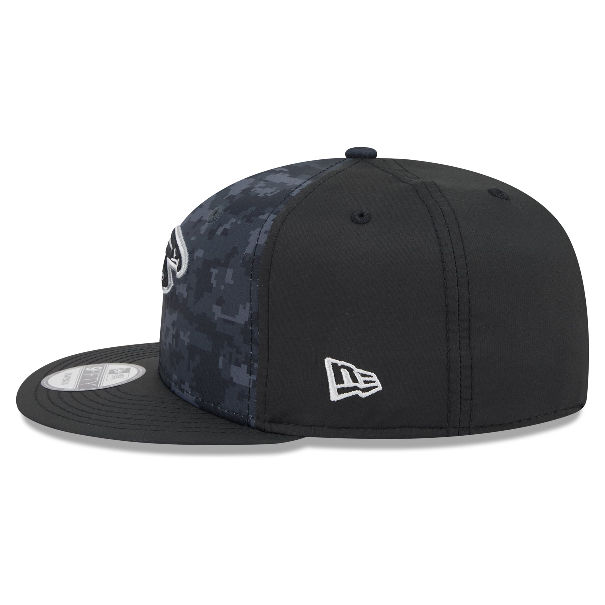 Casquette snapback New Era noire Atlanta Falcons 2026 Salute To Service 9FIFTY pour homme