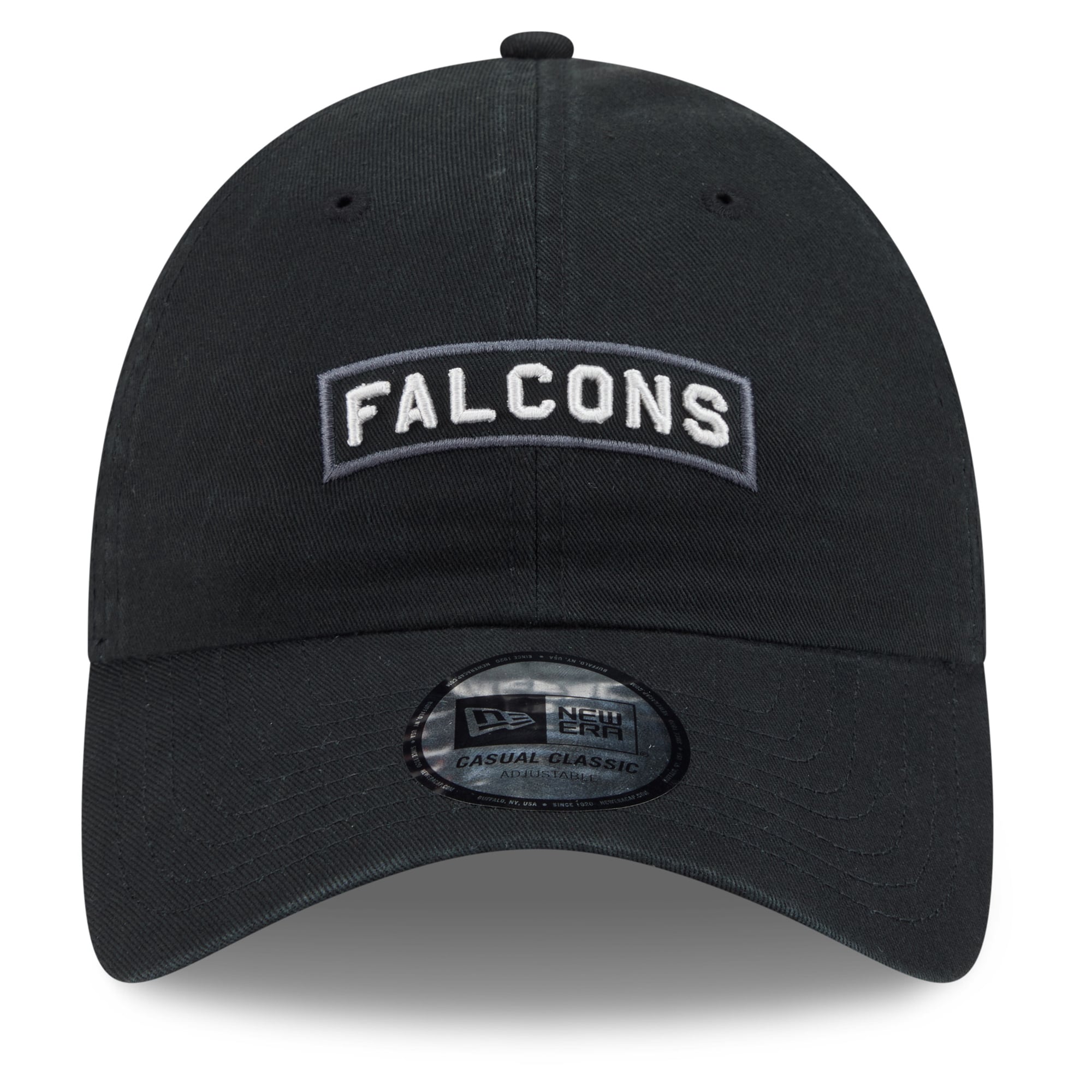 Casquette New Era noire pour homme Atlanta Falcons 2026 Salute To Service, style classique décontracté et ajustable
