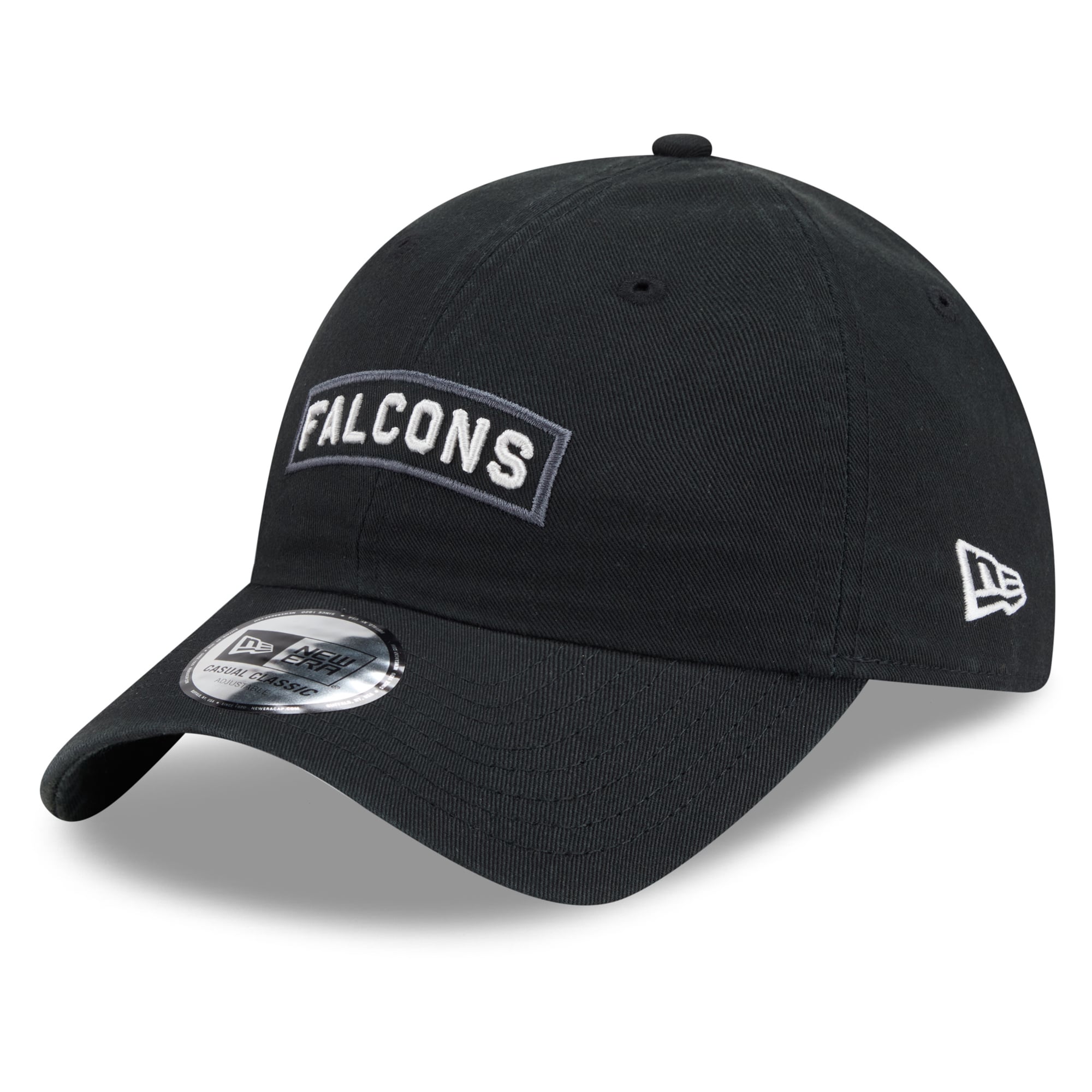 Casquette New Era noire pour homme Atlanta Falcons 2026 Salute To Service, style classique décontracté et ajustable