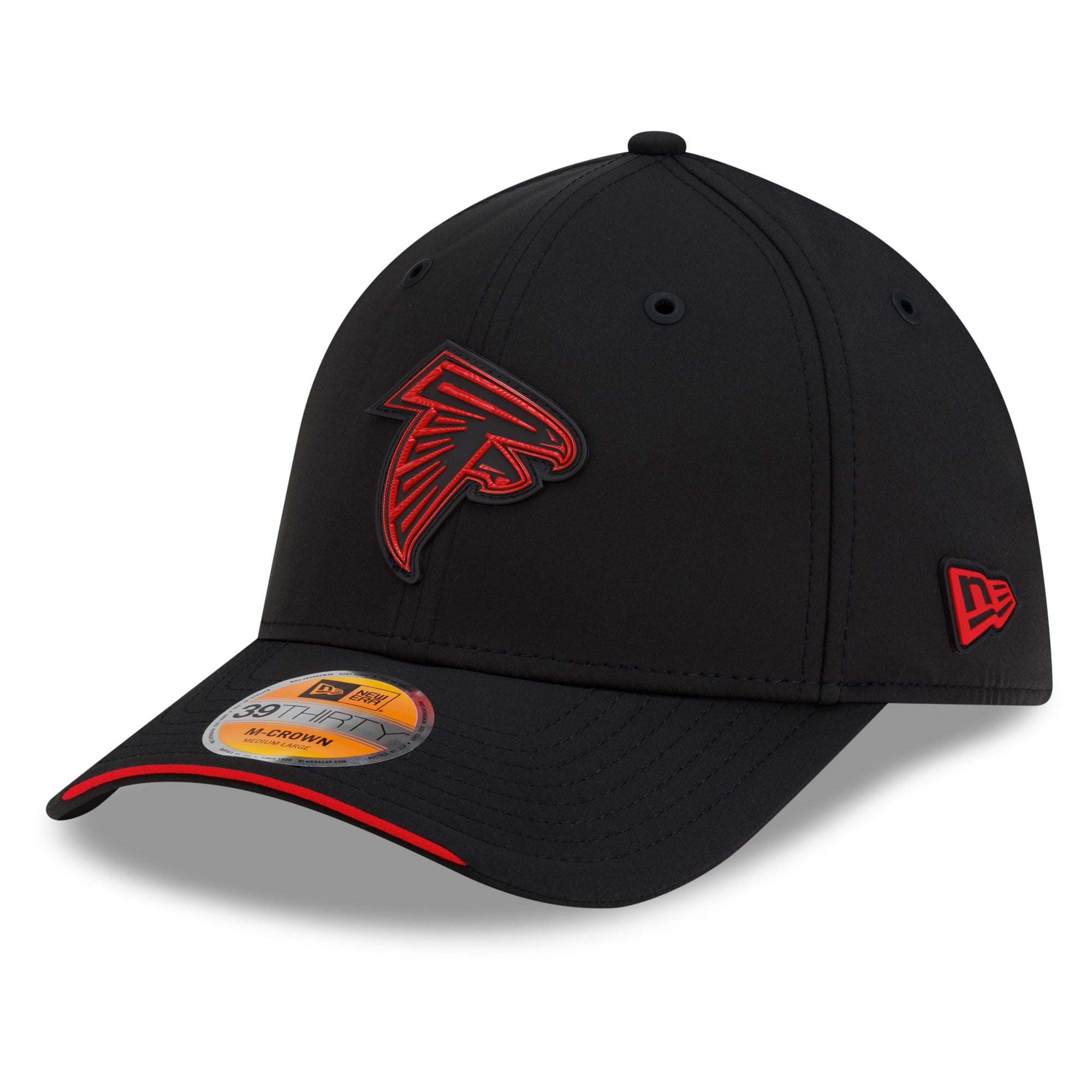 Men's New Era Black Atlanta Falcons 2026 Sideline 39THIRTY M-Crown Flex Hat