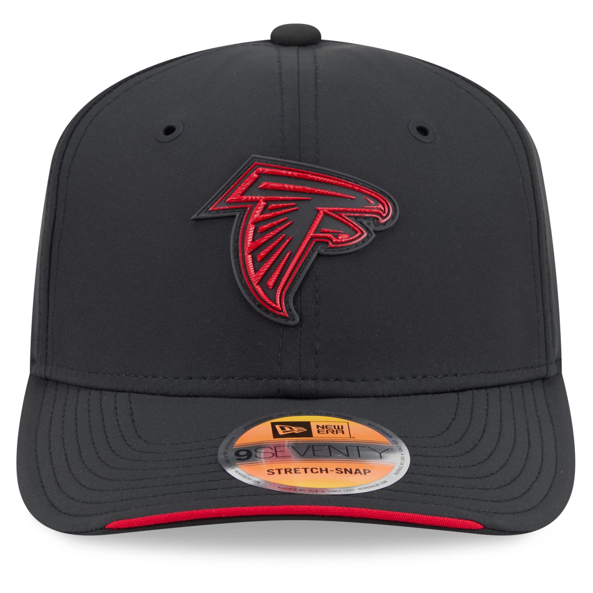 Casquette ajustable New Era rouge Atlanta Falcons 2026 Sideline Throwback 9SEVENTY pour homme
