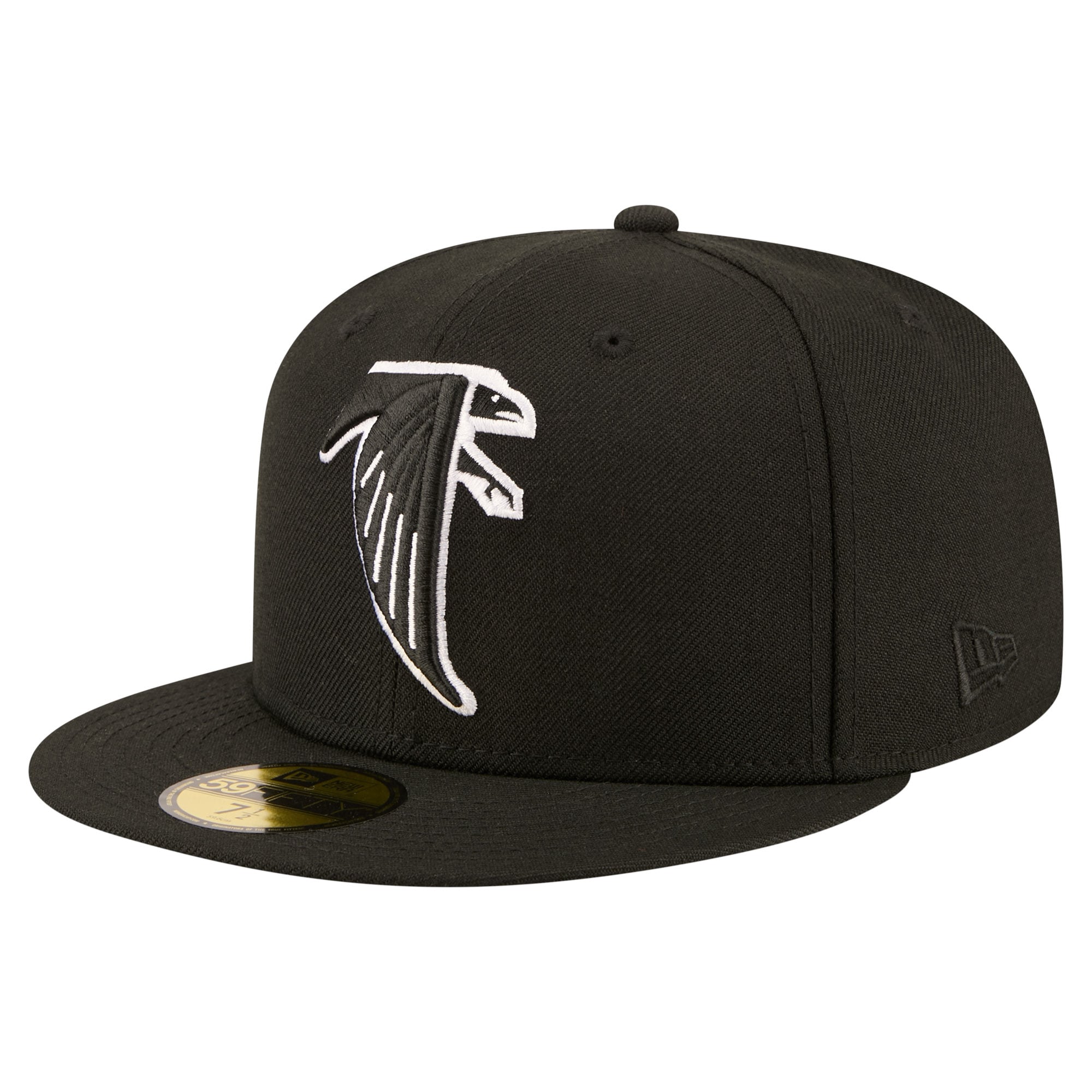 Casquette ajustée New Era Atlanta Falcons 59FIFTY noire pour homme