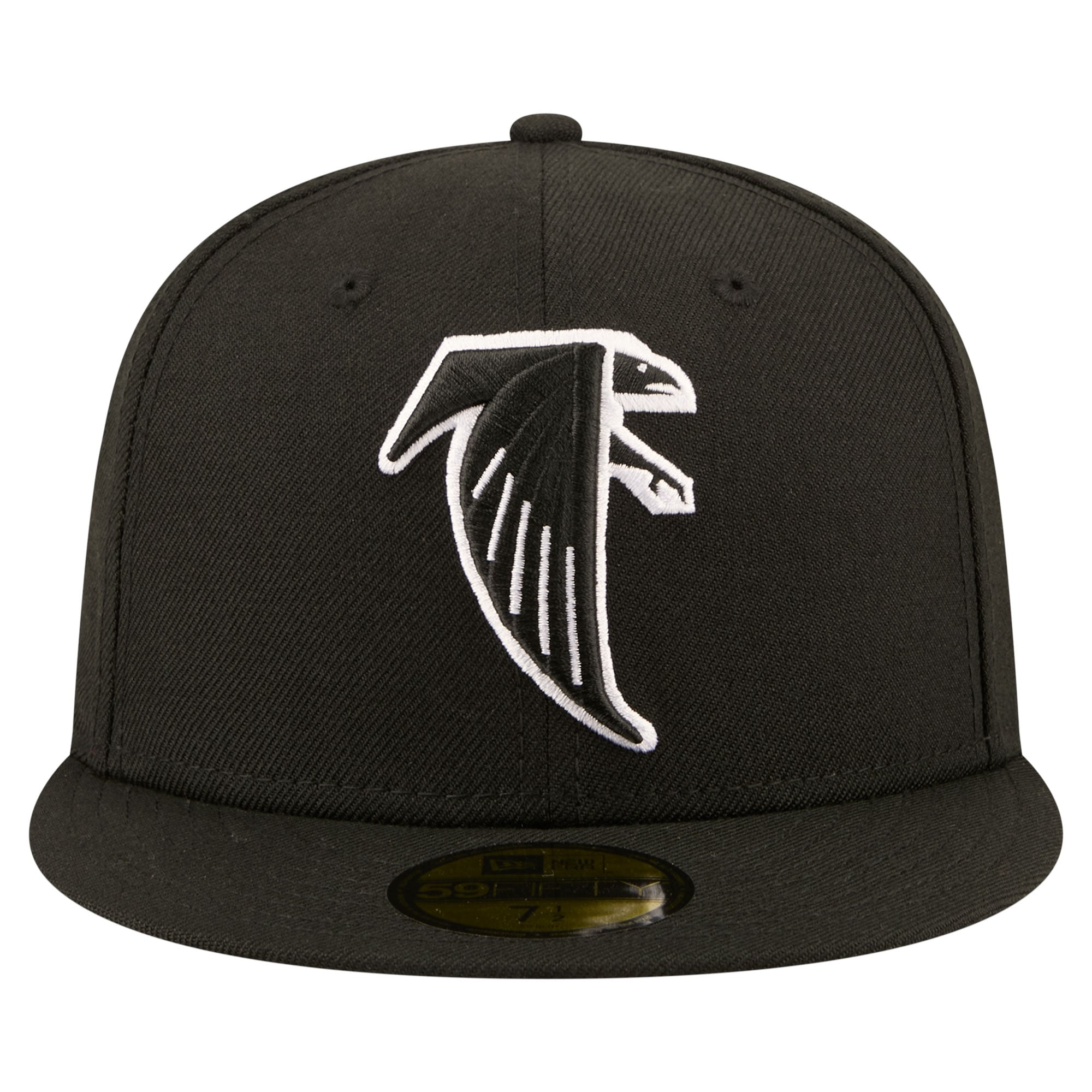 Casquette ajustée New Era Atlanta Falcons 59FIFTY noire pour homme