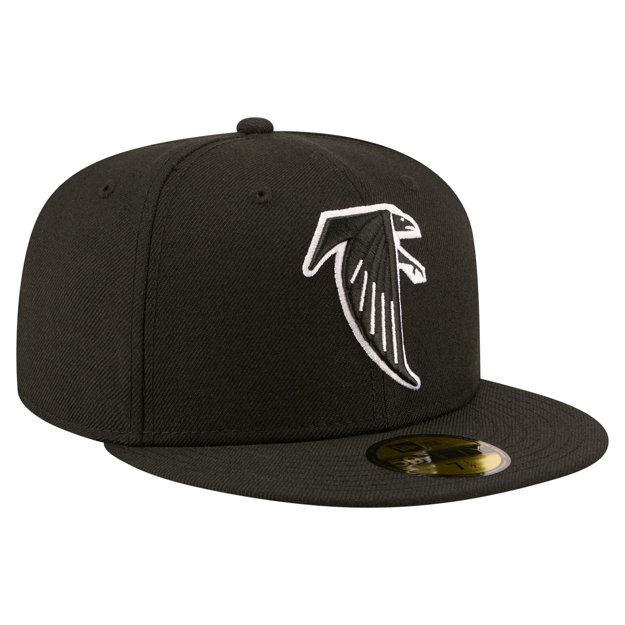 Casquette ajustée New Era Atlanta Falcons 59FIFTY noire pour homme